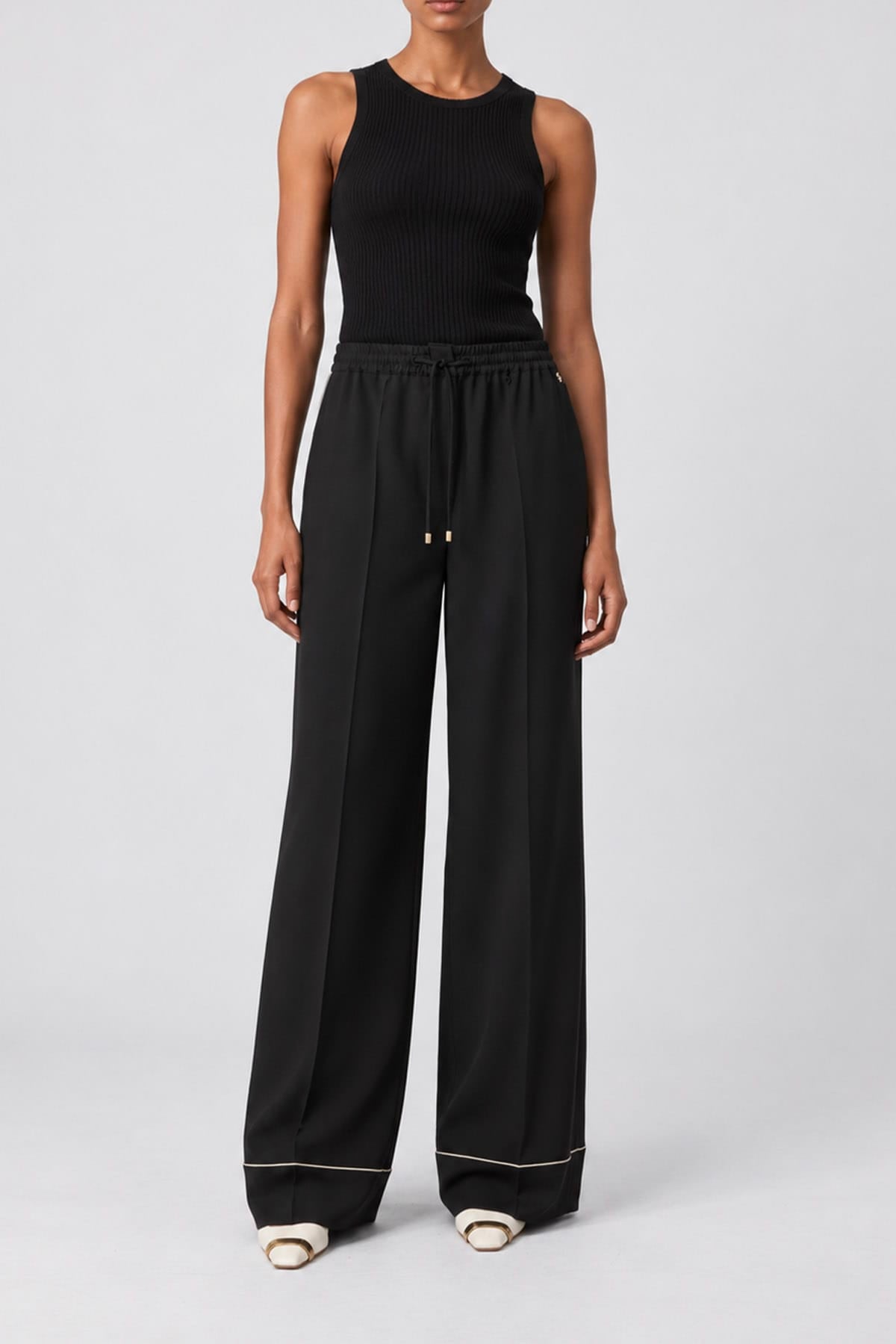 Pantaloni fluidi donna in lana Sportmax Spxbuona
