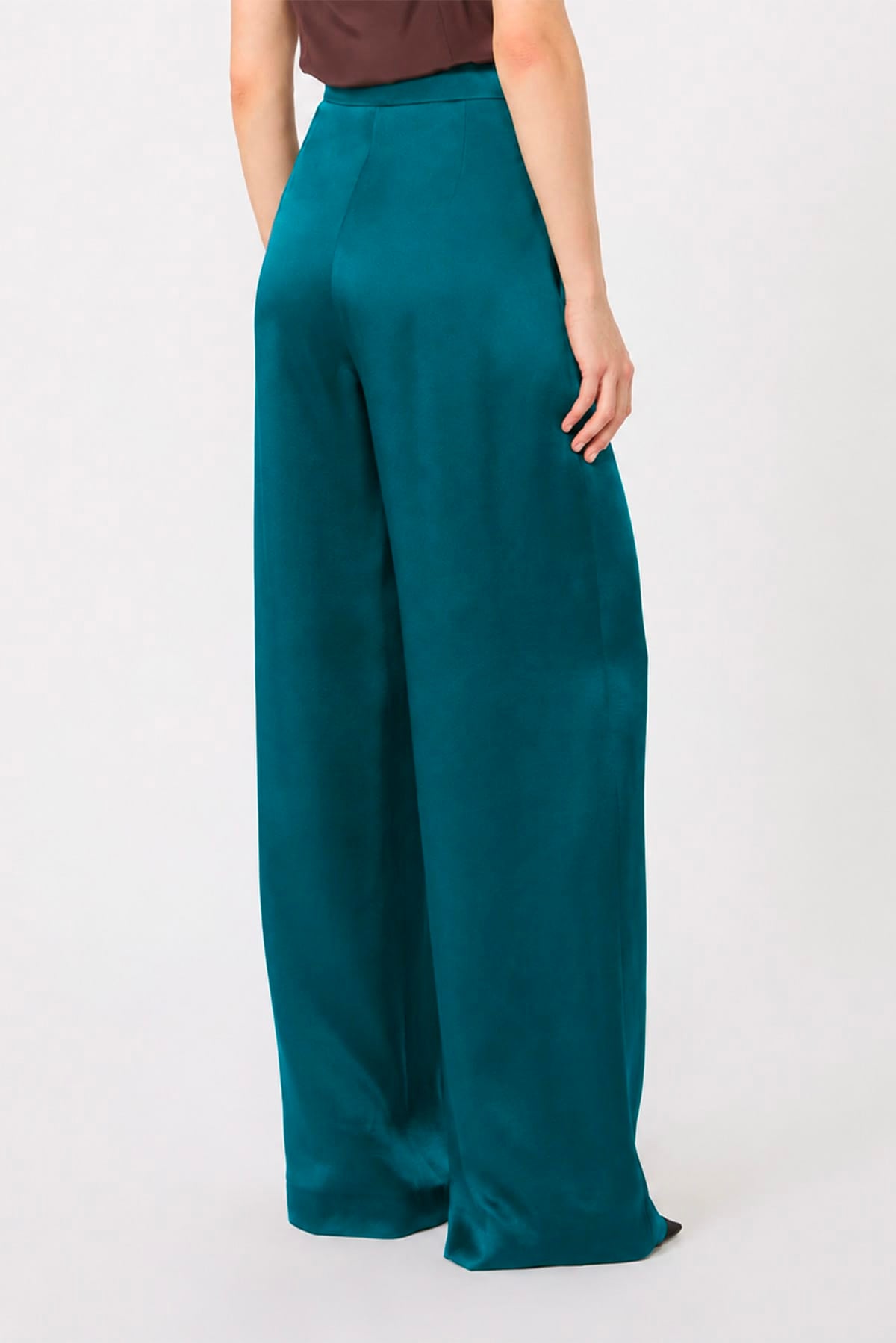 Pantaloni donna in raso Max Mara Studio Msealpaca