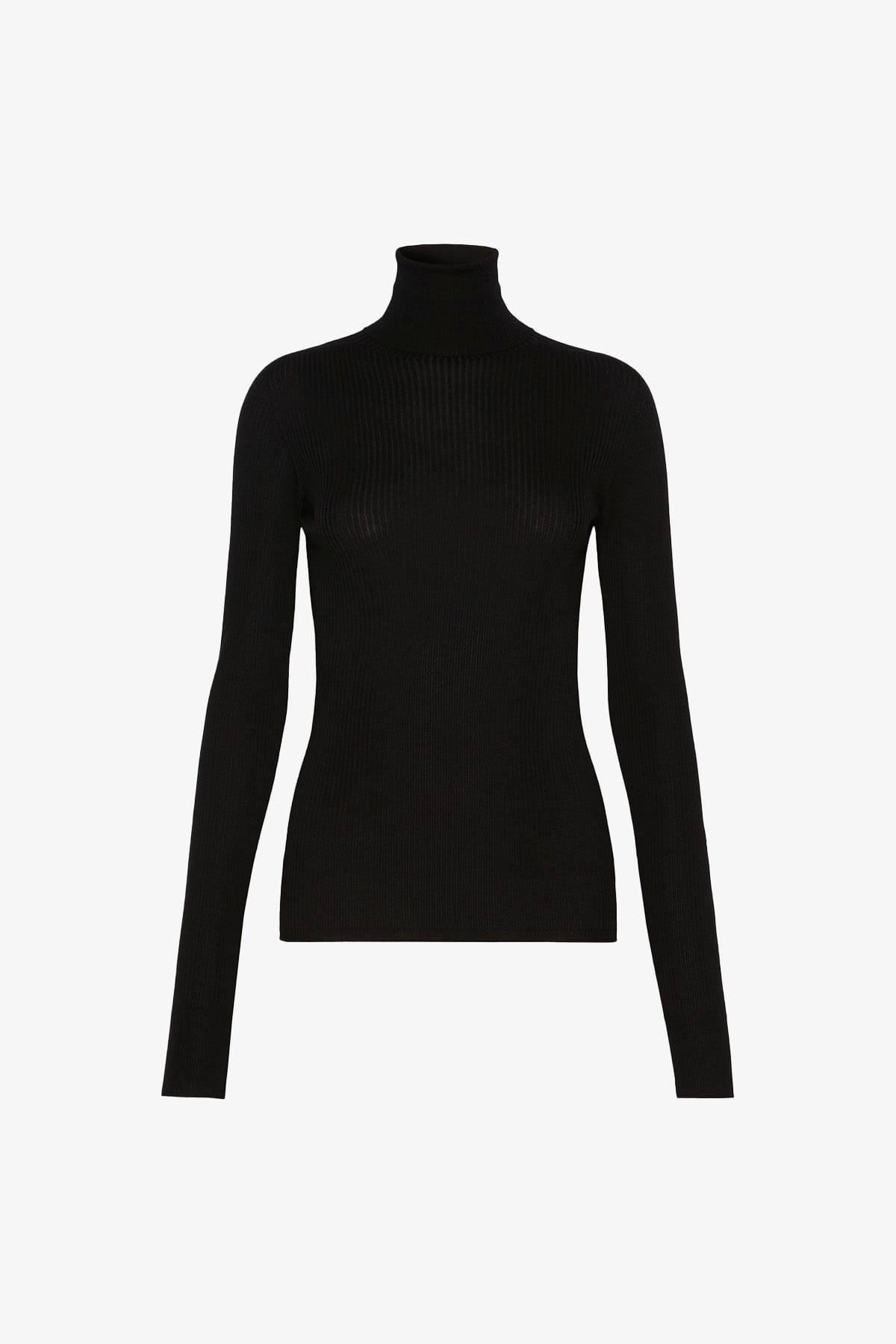 Maglia in lana aderente nera donna Sportmax Spxcentro