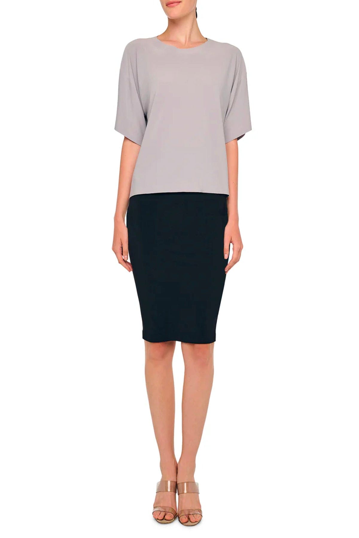 NORMA KAMALI T'SHIRT  Blusa grigia donna Norma Kamali KK4256PLT05024