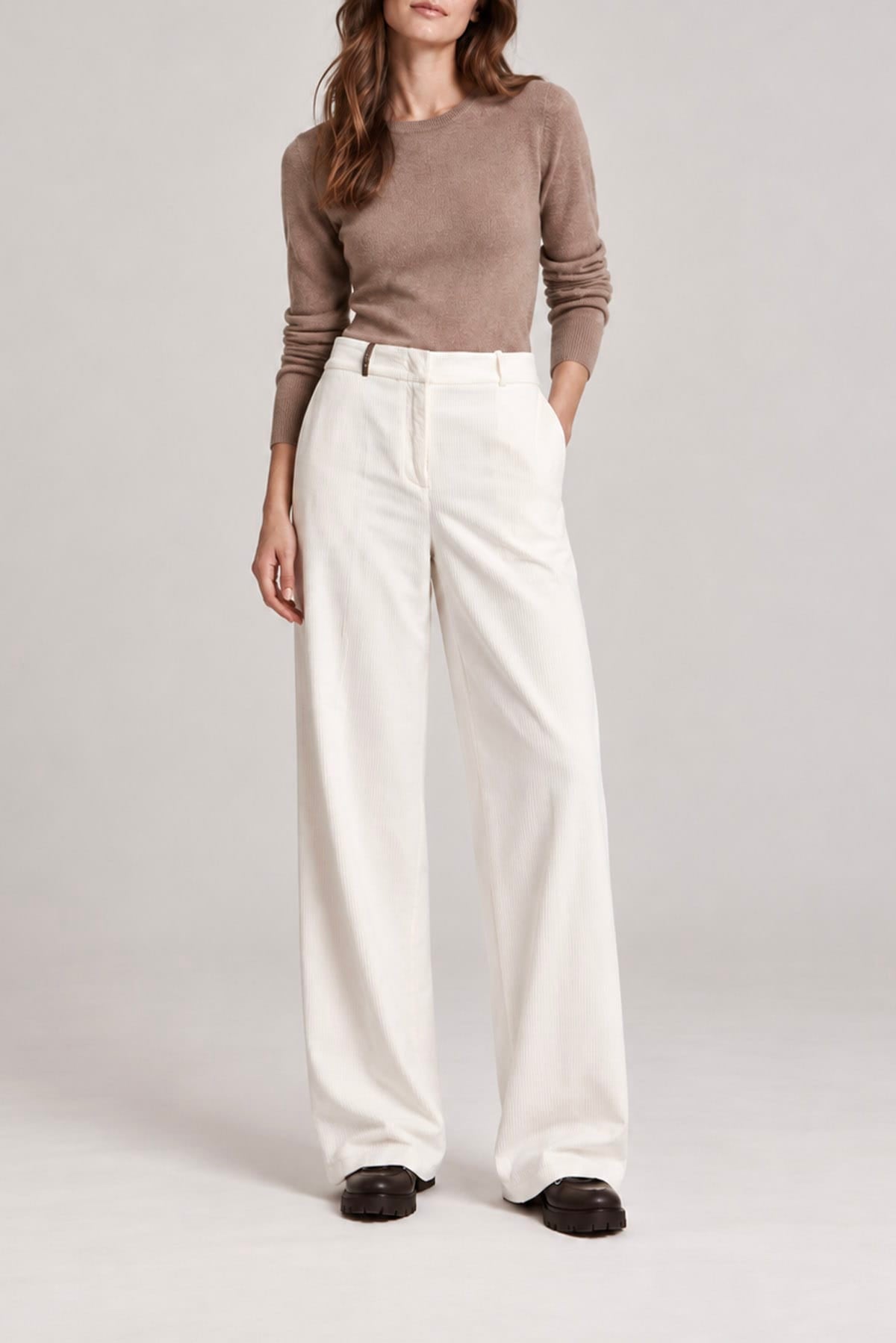 PESERICO PANTALONE LUNGO  Pantaloni in velluto donna Peserico P04835T3