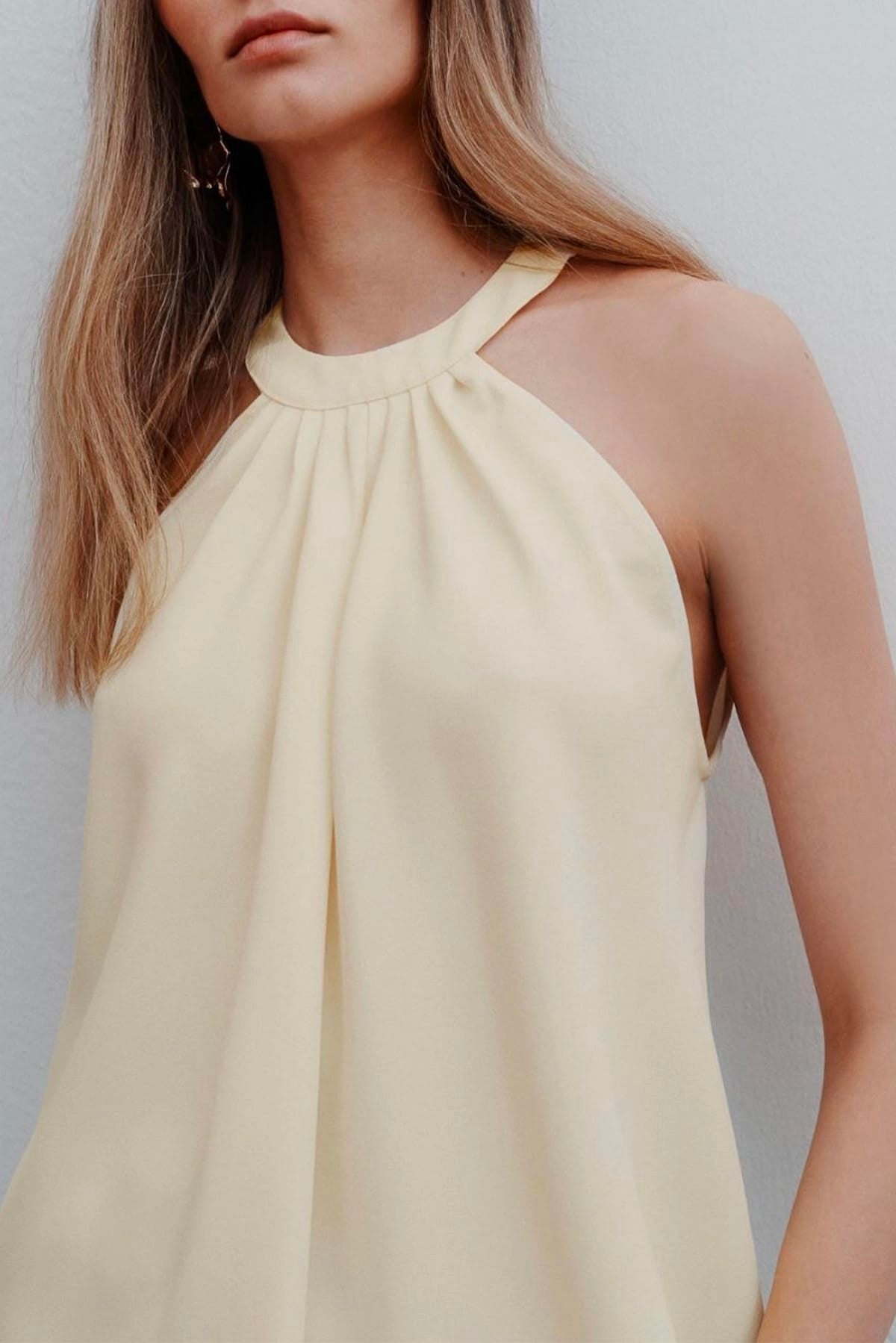 MARELLA TOP-CANOTTIERA IN TES.  Top bianco donna Marella 365 Mltovest