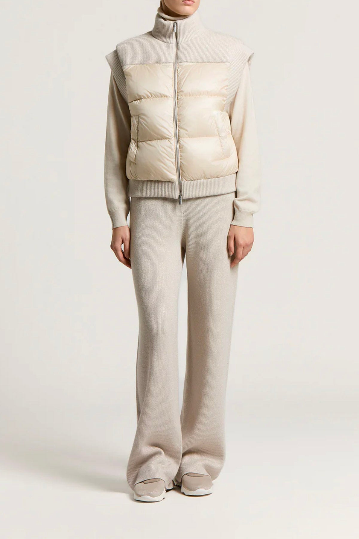 Gilet imbottito donna beige Peserico A03473F07