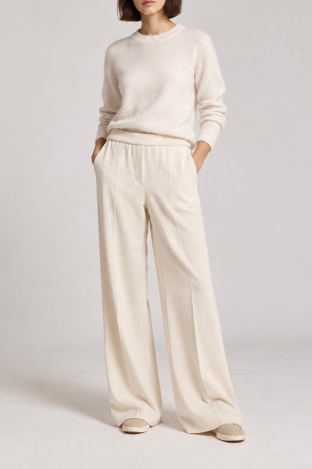 Pantaloni in felpa garzata donna Peserico A04859J0
