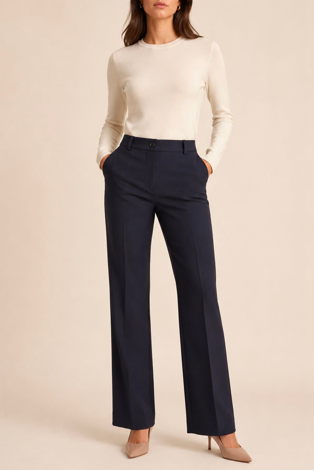 Pantaloni blu donna Parosh D230131X