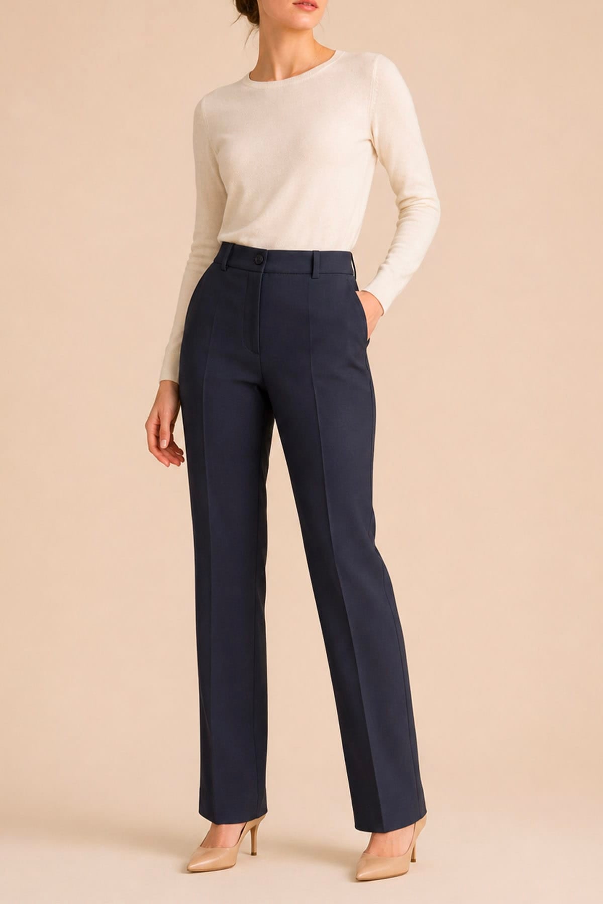 Pantaloni blu donna Parosh D230131X