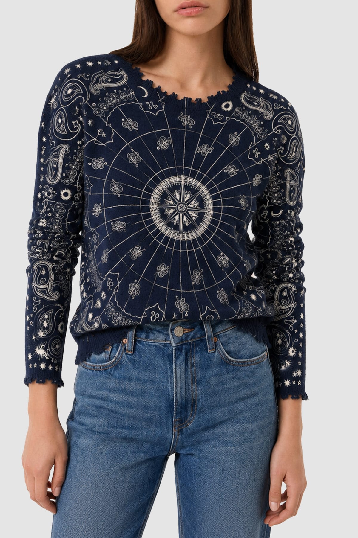 Maglia over donna in cashmere Kujten Mela Astro