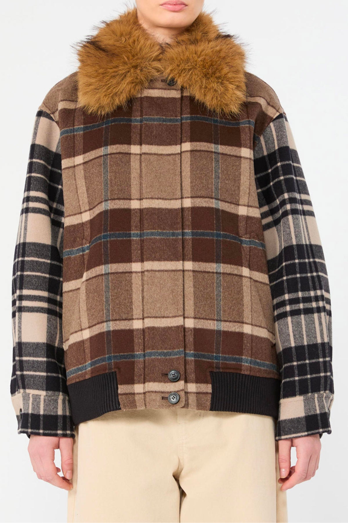 Giaccone fantasia check donna Max Mara Weekend Wkddivina