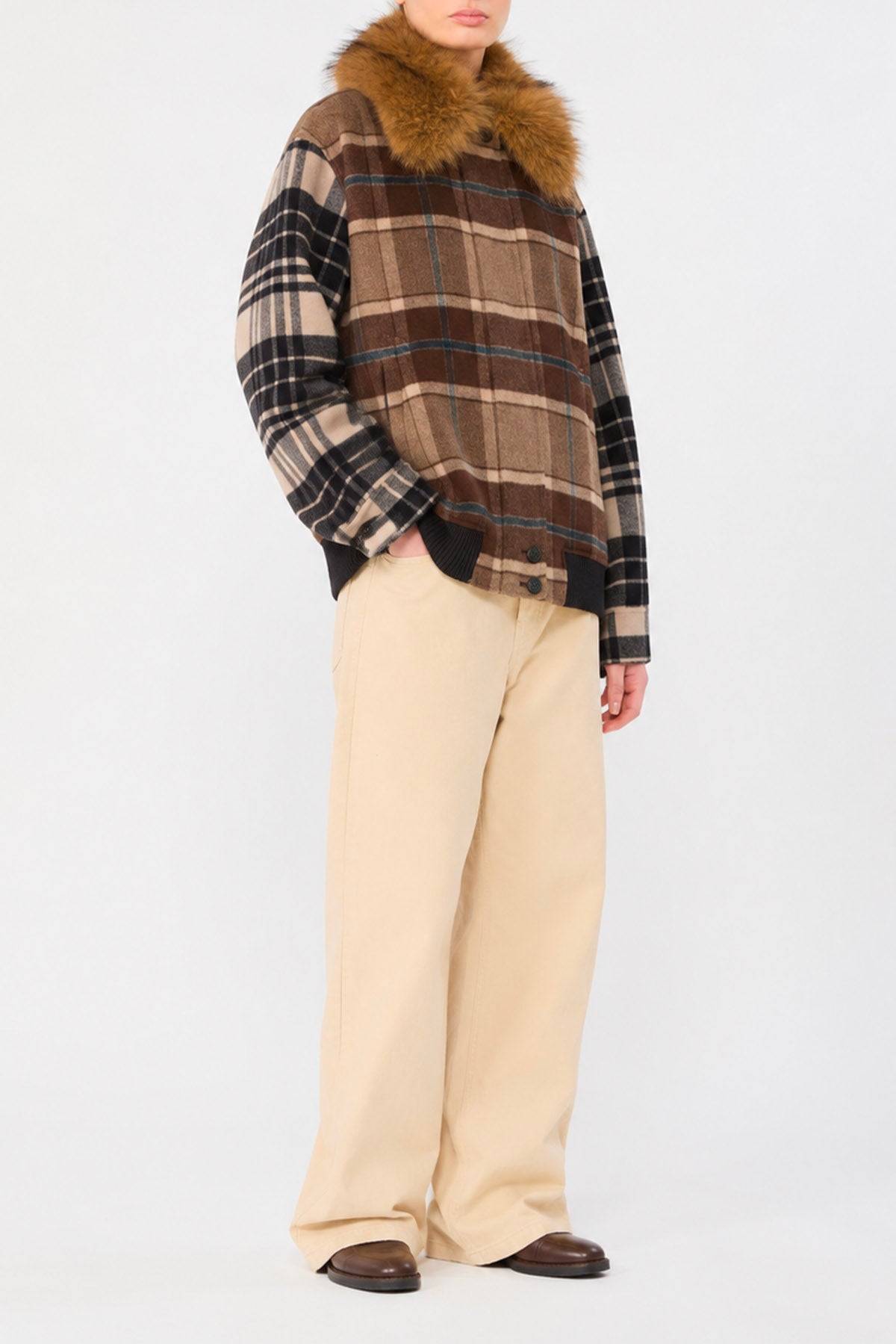 Giaccone fantasia check donna Max Mara Weekend Wkddivina