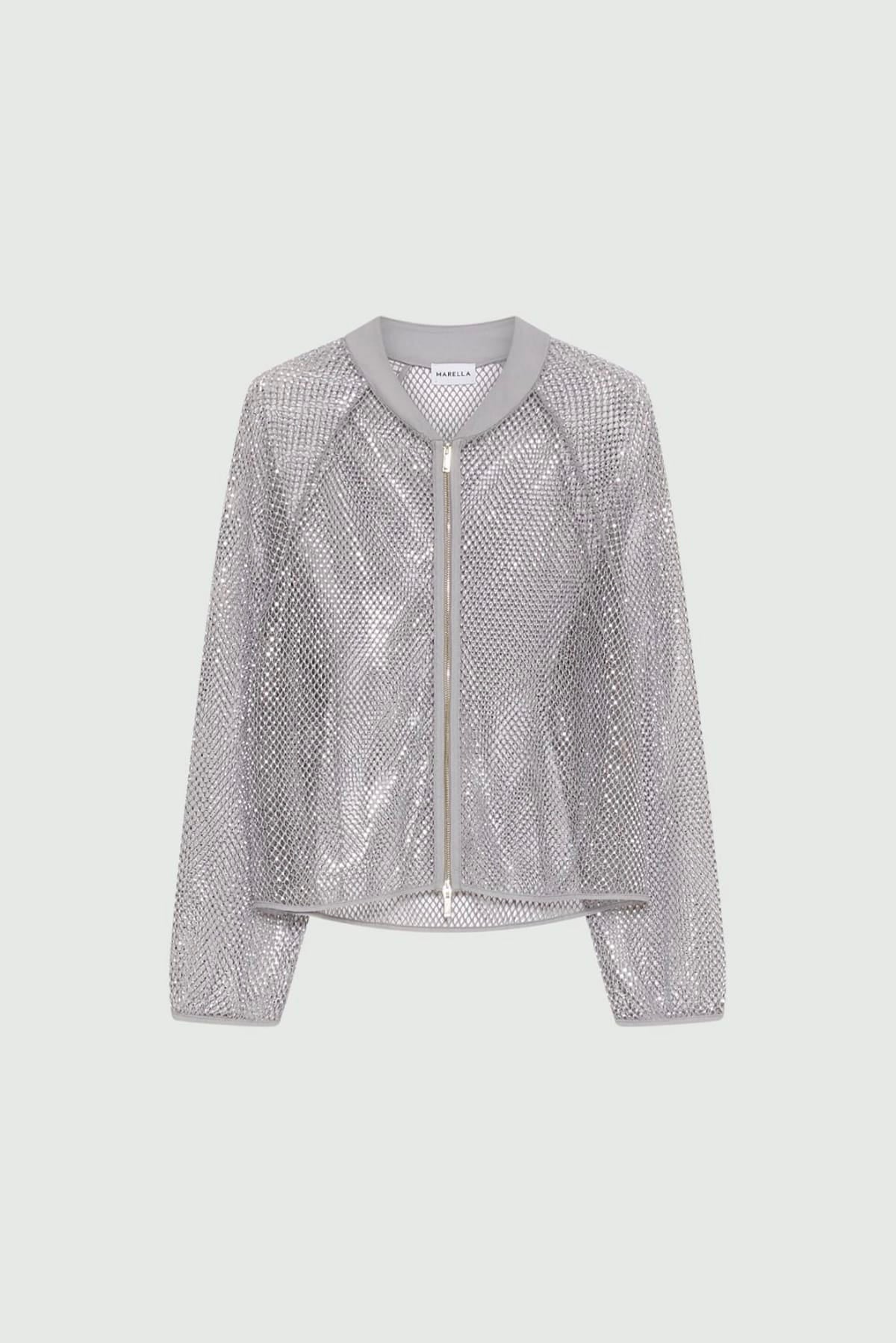 MARELLA BODY/ TOP  GRIGIO STRASS / XXS Giacca in jersey donna Marella Mllflirt
