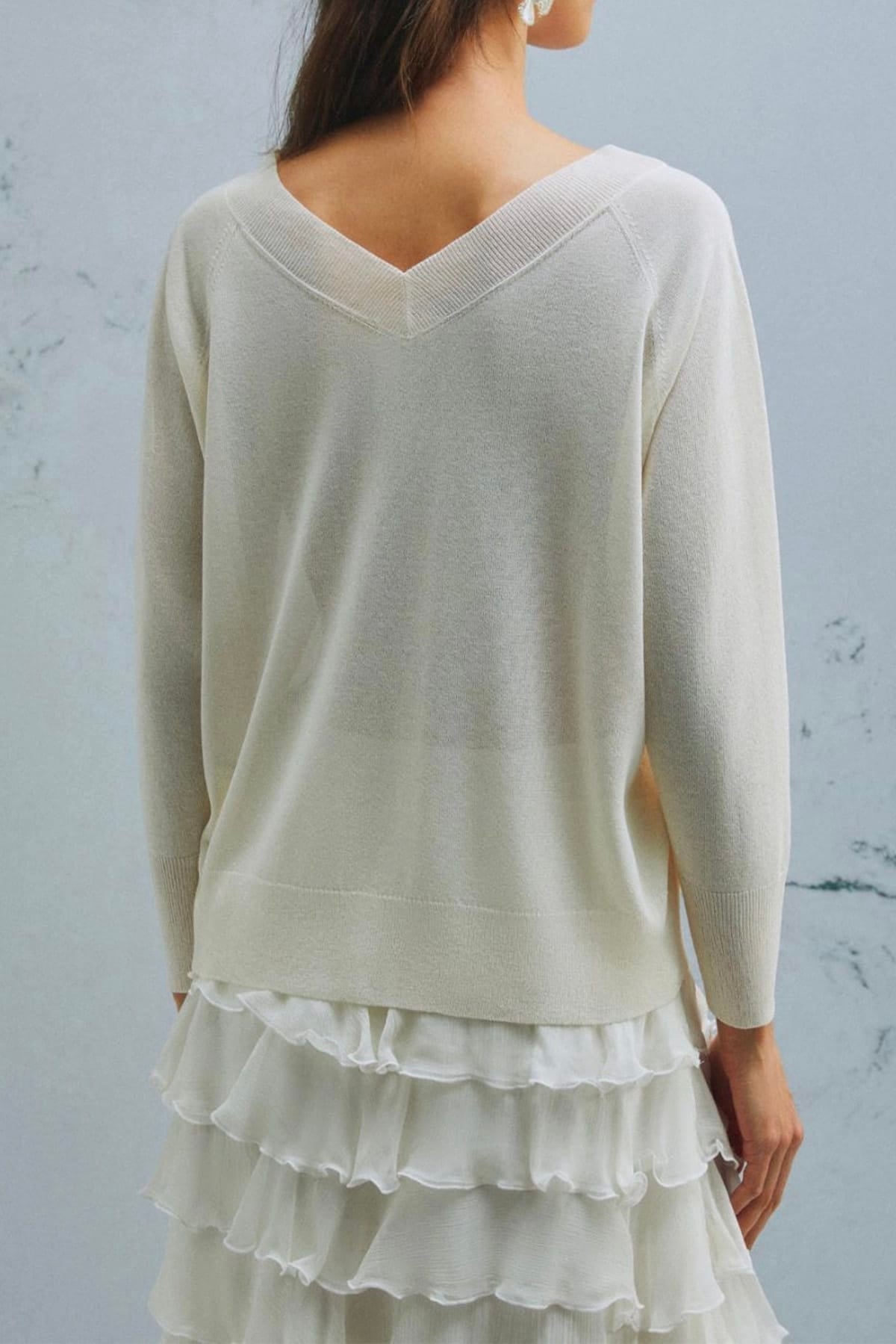 MARELLA MAGLIA-CANOTTIERA-TOP  Maglia in tulle bianca Marella Monochrome Mlmtubo