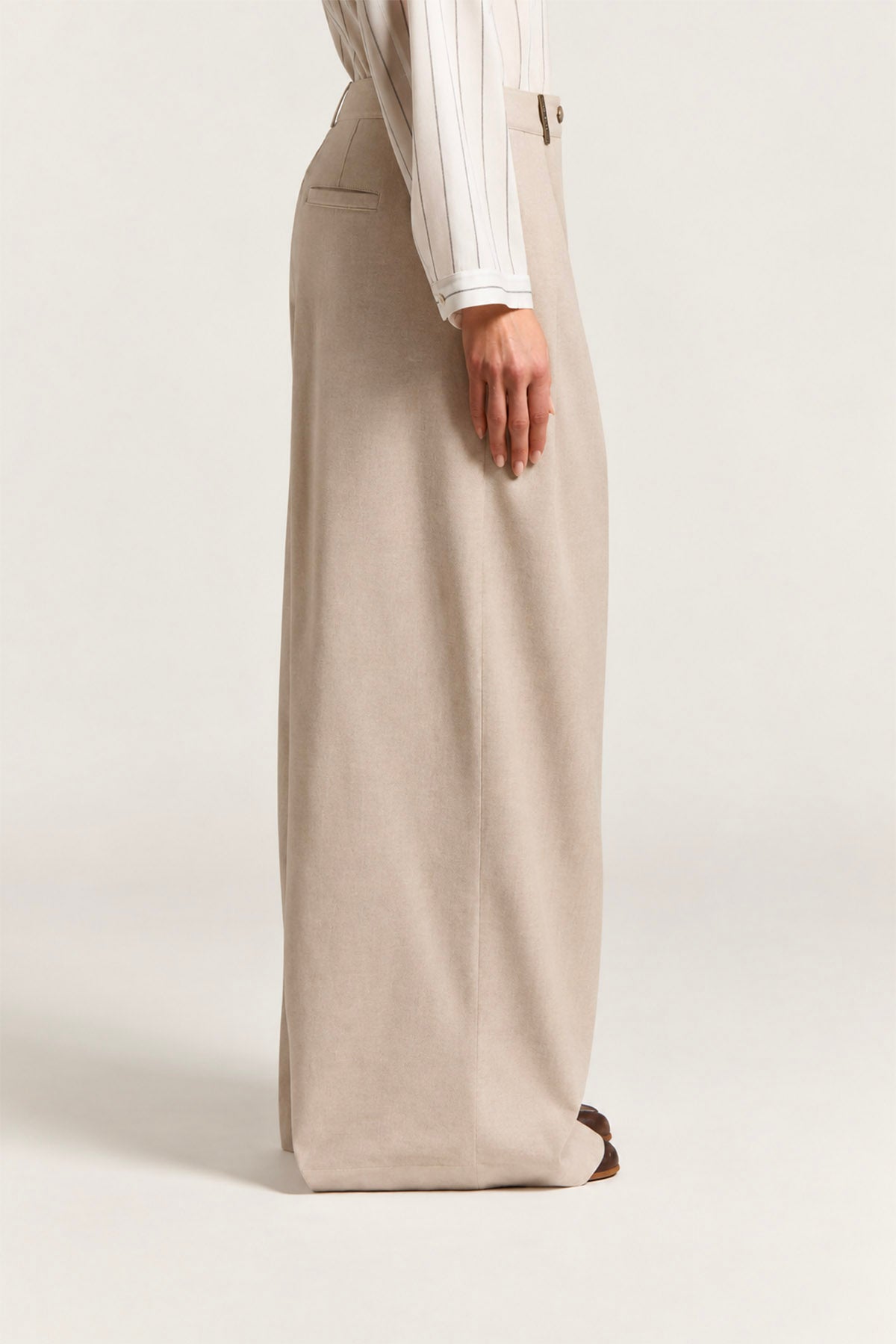 Pantaloni over donna Peserico blu A04646T3
