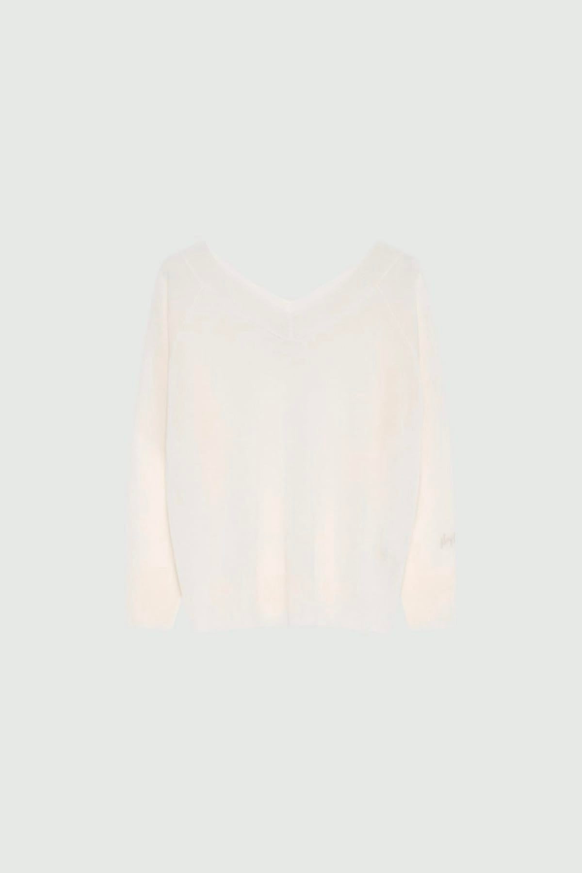 MARELLA MAGLIA-CANOTTIERA-TOP  BIANCO / XXS Maglia in tulle bianca Marella Monochrome Mlmtubo