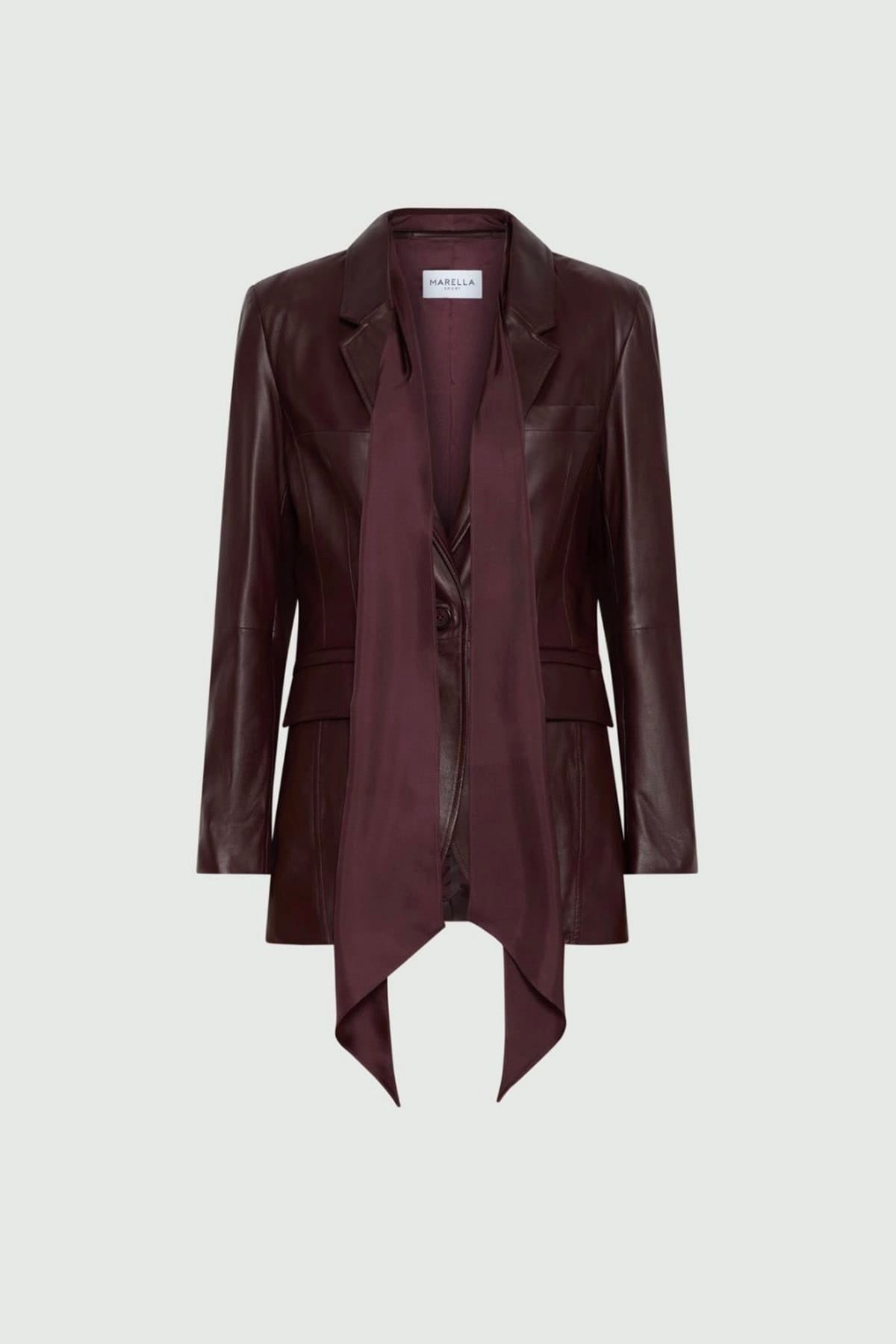 MARELLA GIACCA IN PELLE  BORDEAUX / 34 Giacca in pelle donna Marella Mlsapice