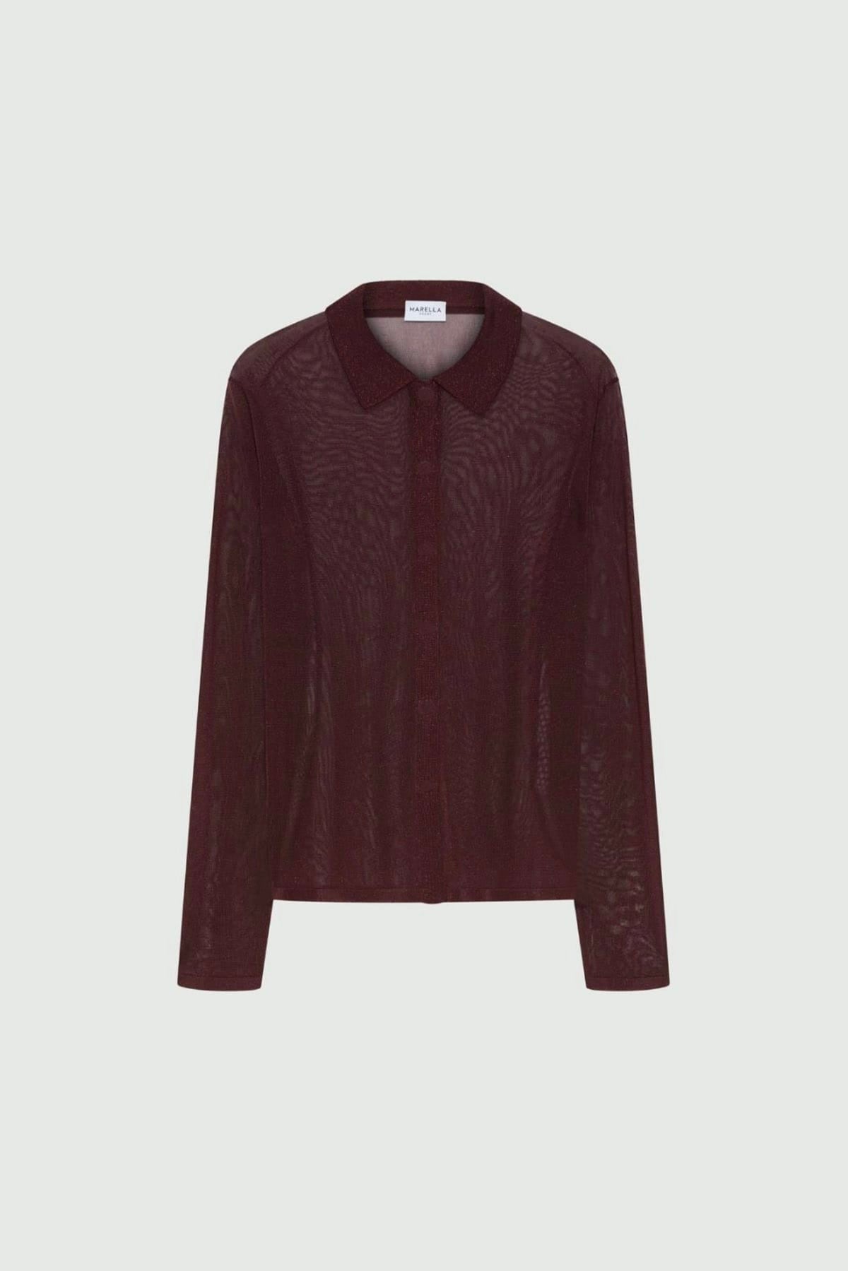 Cardigan in maglia donna bordeaux Marella Mlscosa