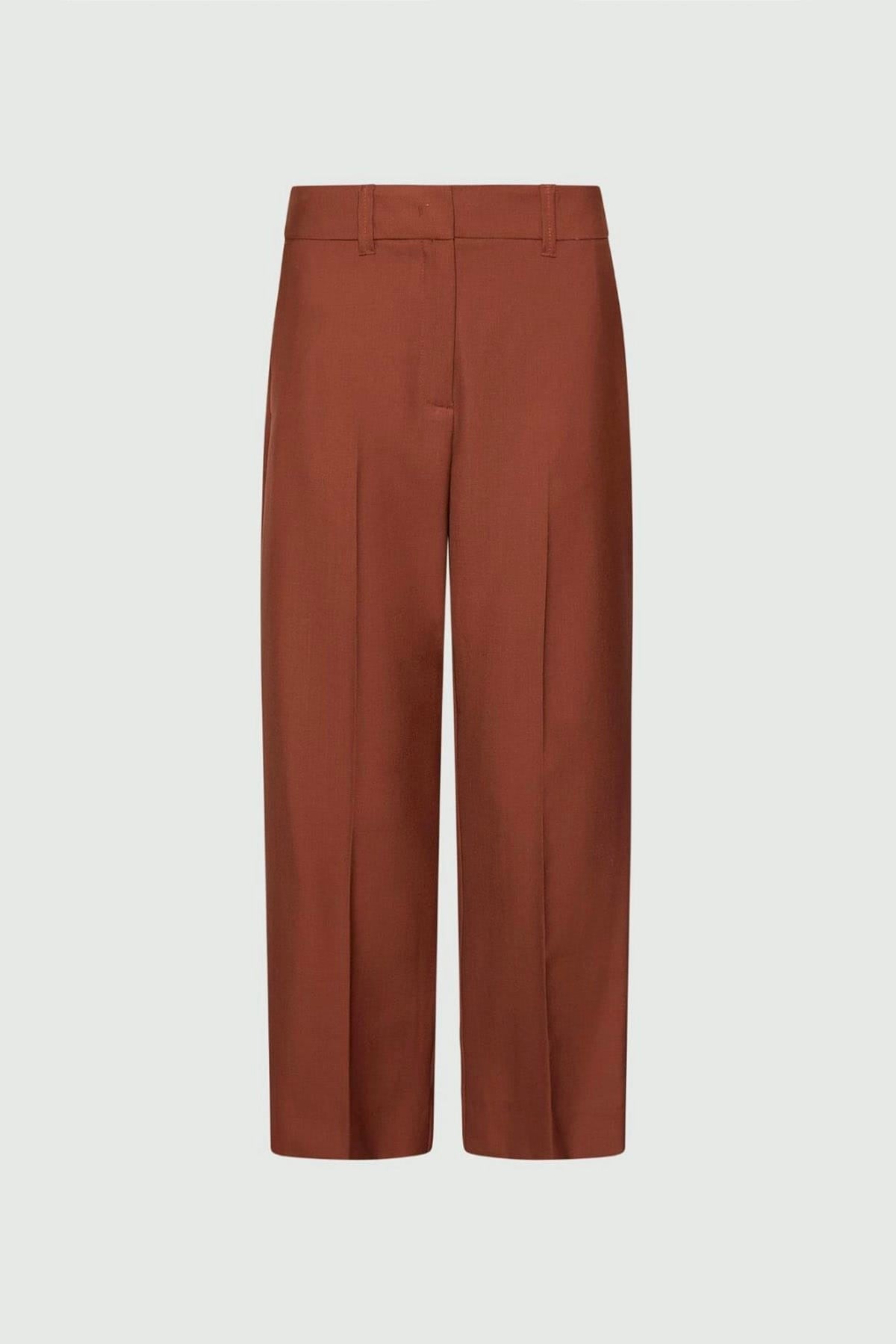MARELLA PANTALONE LUNGO  CARAMELLO / 34 Pantaloni in lana donna Marella Mlluggioso