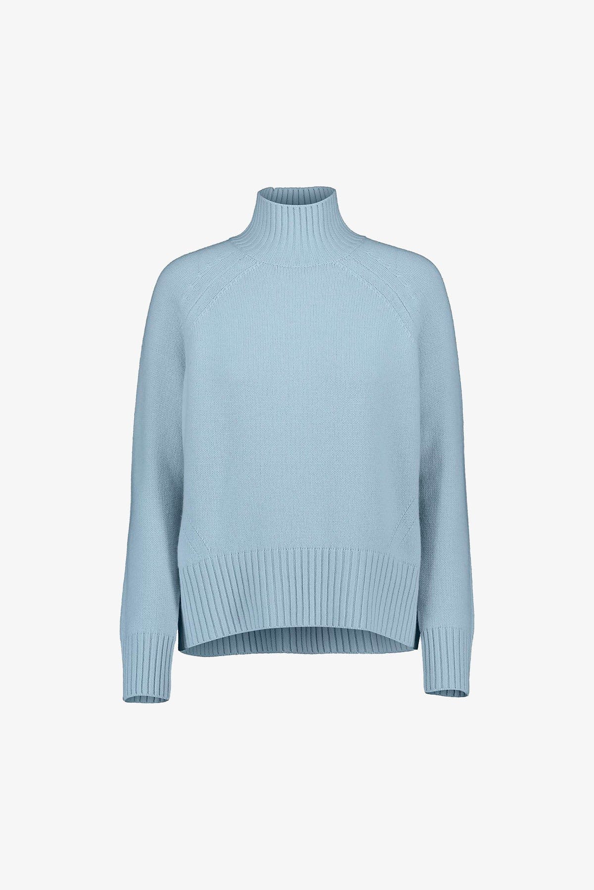 ALLUDE MAGLIA-CANOTTIERA-TOP  AZZURRO / XS Maglia Misto Cashmere Donna Allude 17641