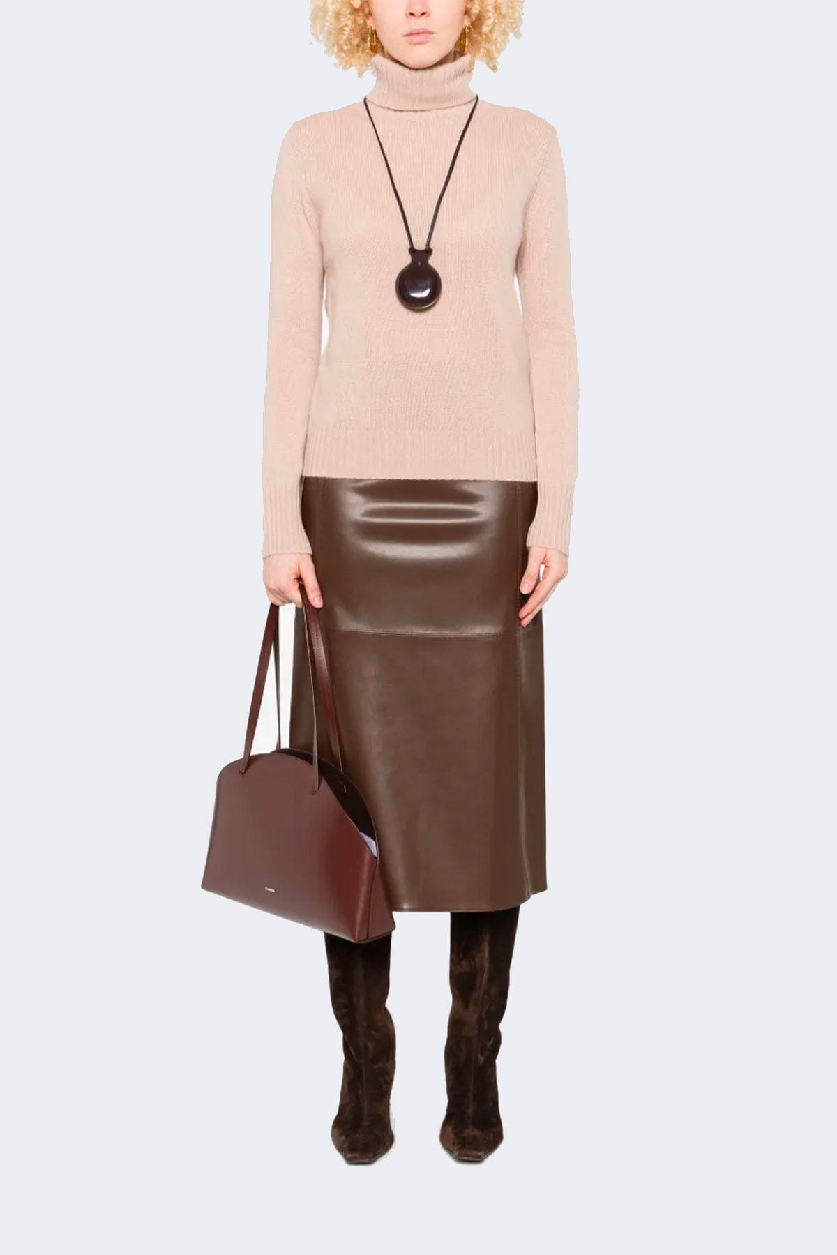 ALLUDE MAGLIA-CANOTTIERA-TOP  Dolcevita in cashmire donna Allude