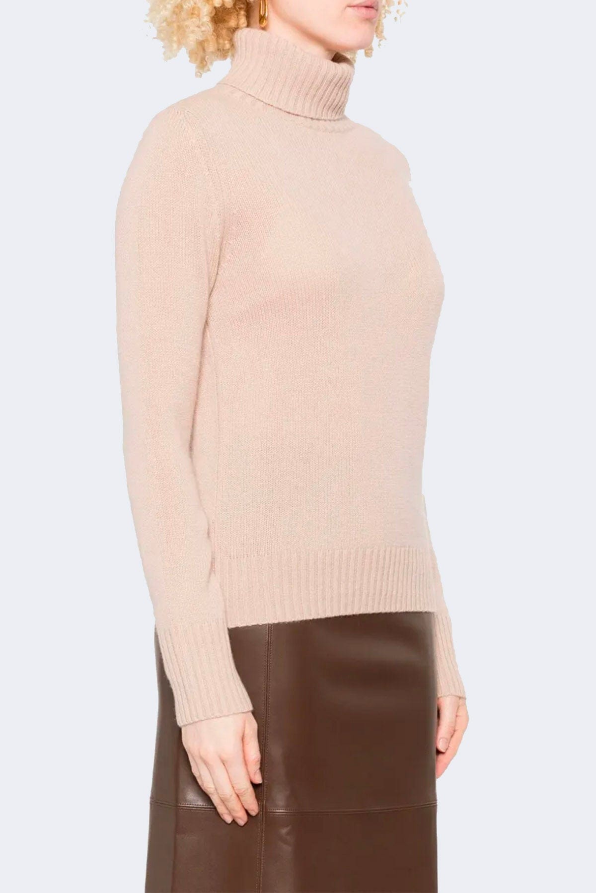 ALLUDE MAGLIA-CANOTTIERA-TOP  Dolcevita in cashmire donna Allude