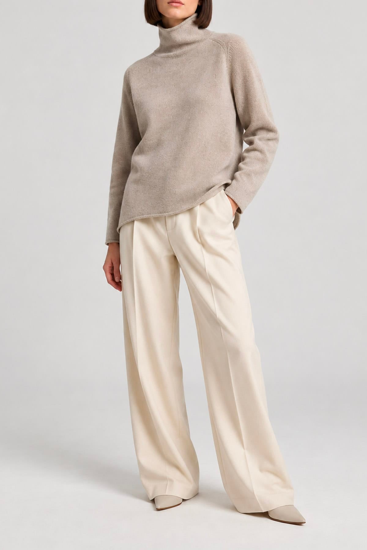 ALLUDE MAGLIA-CANOTTIERA-TOP  TORTORA / XXS Maglia in cashmere donna Allude 265/11184