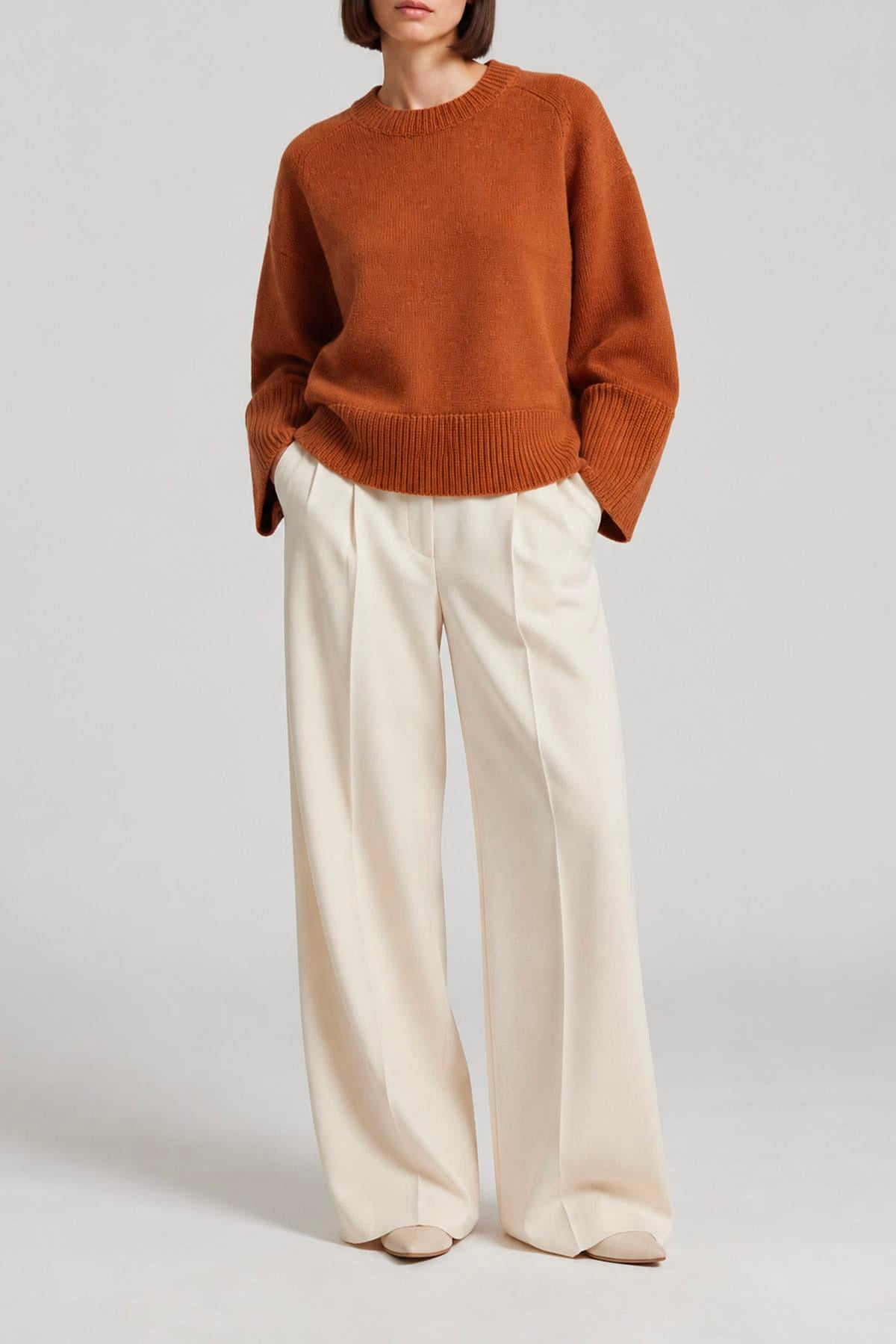 ALLUDE MAGLIA-CANOTTIERA-TOP  MATTONE / XXS Maglia mattone donna Allude in misto cashmere Donna 266/21734