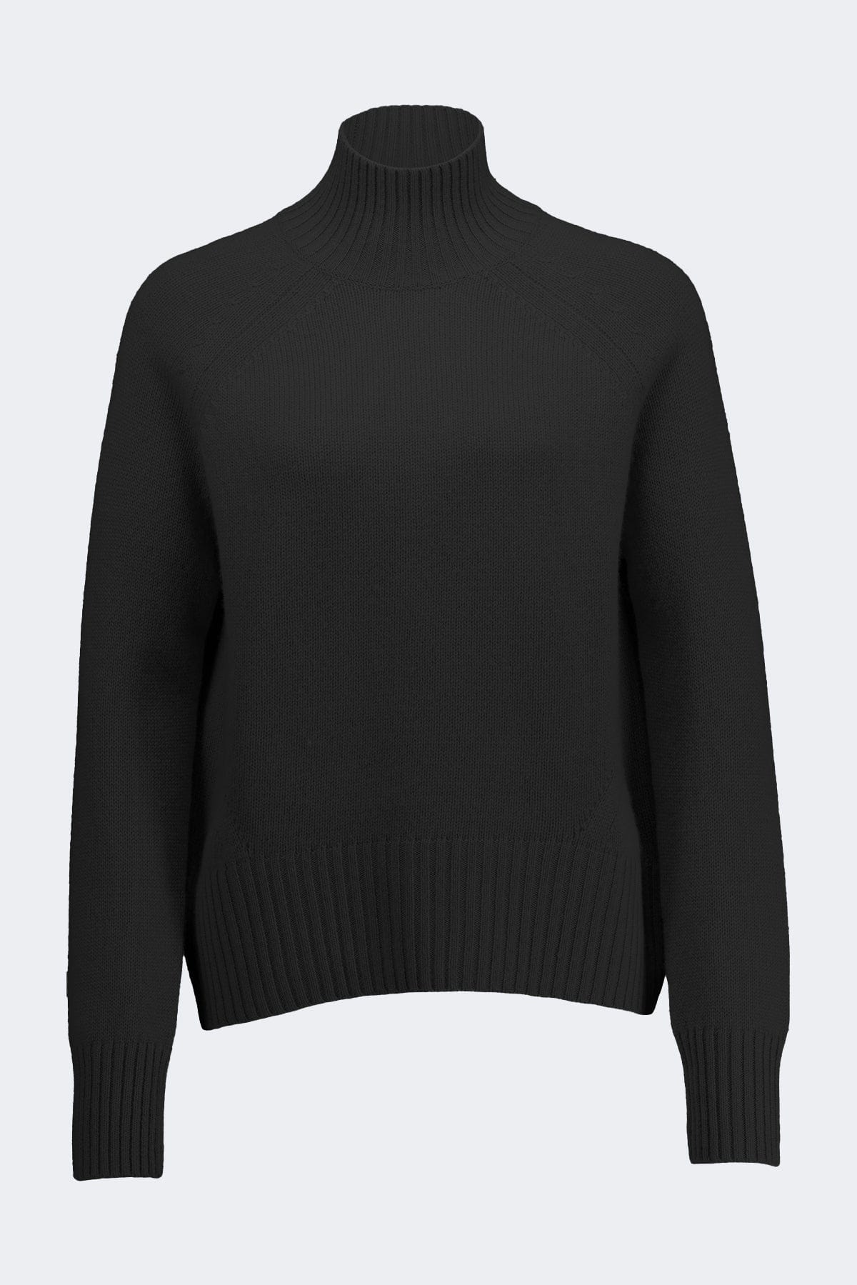 ALLUDE MAGLIA-CANOTTIERA-TOP  NERO / XS dolcevita in lana e cashmire donna nero Allude