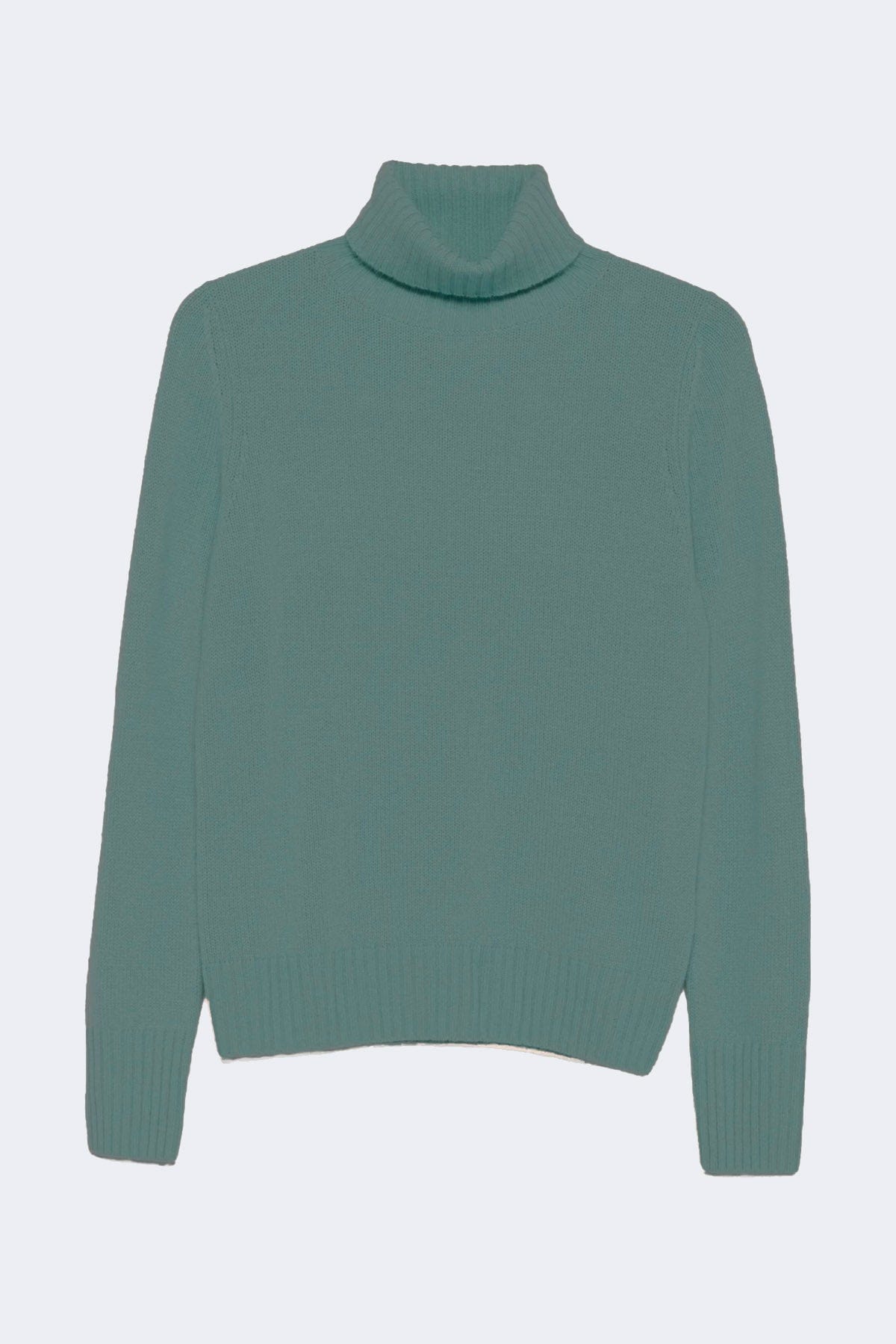 ALLUDE MAGLIA-CANOTTIERA-TOP  PETROLIO / XS Dolcevita in cashmire donna Allude