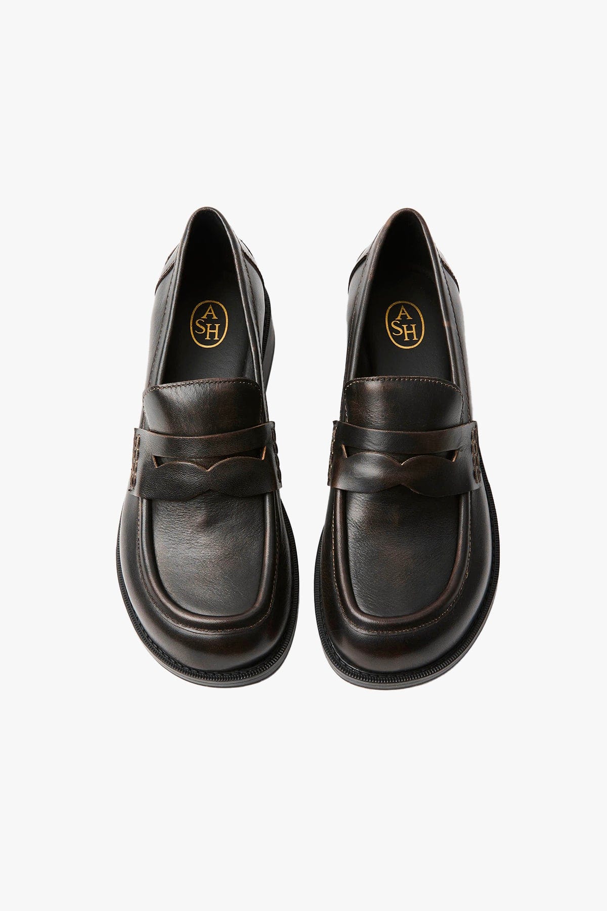 ASH CALZATURE  Mocassino nero donna in pelle Ash Ringo01