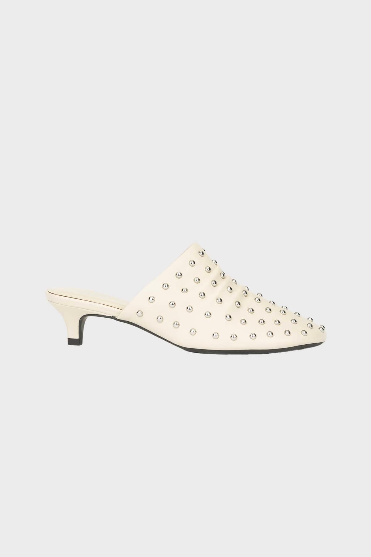 ASH CALZATURE  Sabot in Pelle Bianco con Borchie Ash Eloise