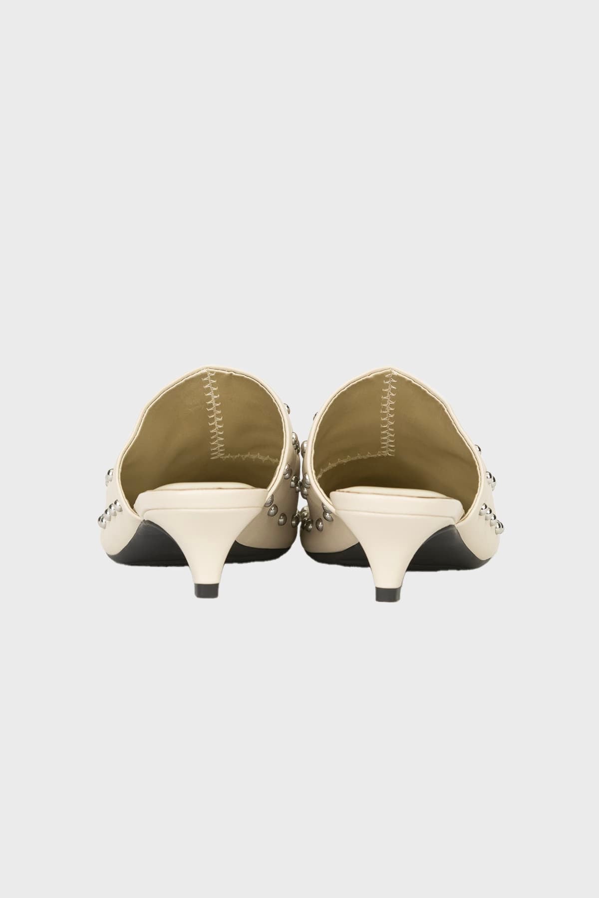 ASH CALZATURE  Sabot in Pelle Bianco con Borchie Ash Eloise