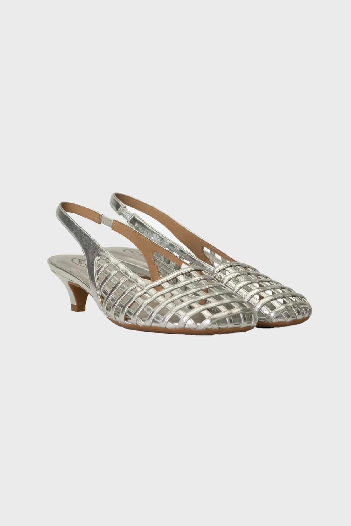 ASH CALZATURE  Slingback Argento in pelle Ash Enji