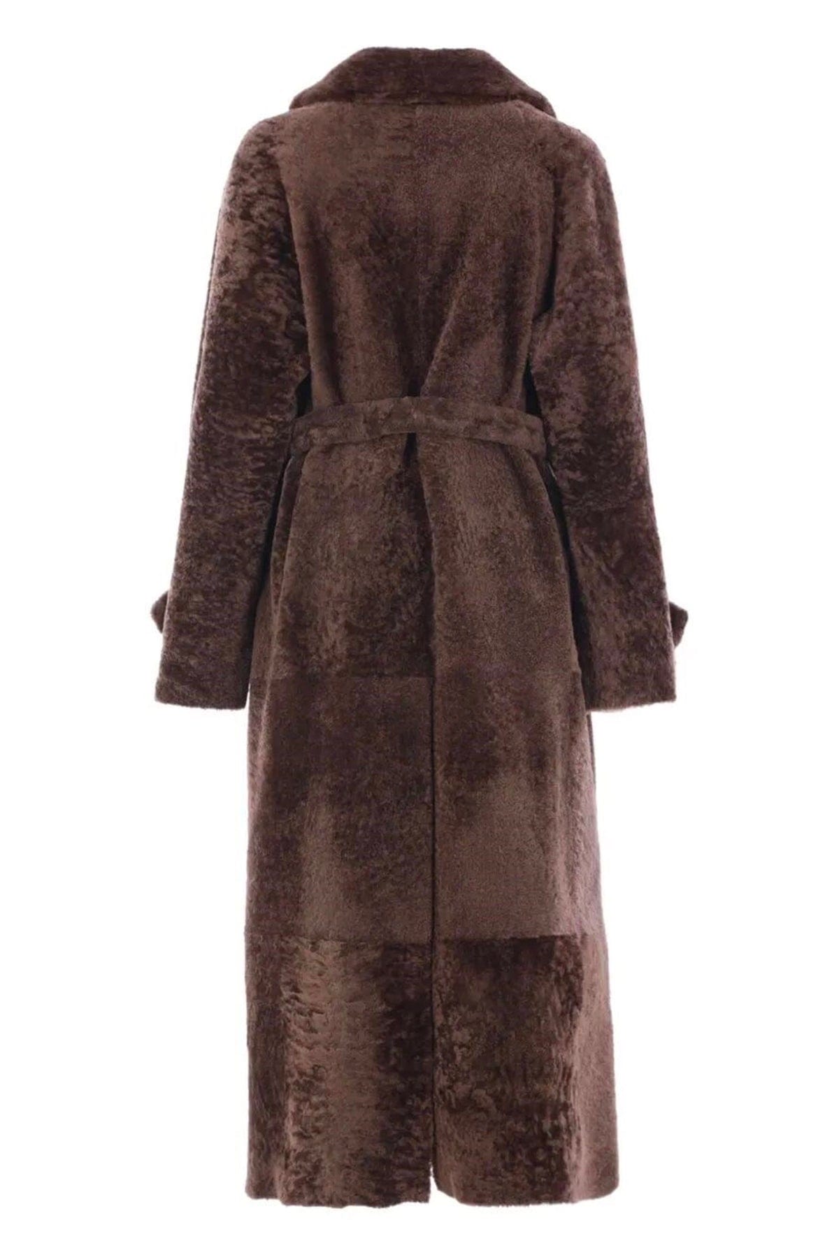 BLANCHA MANTELLO-MANTELLA  Montone lungo donna Blancha color fango Menirillo