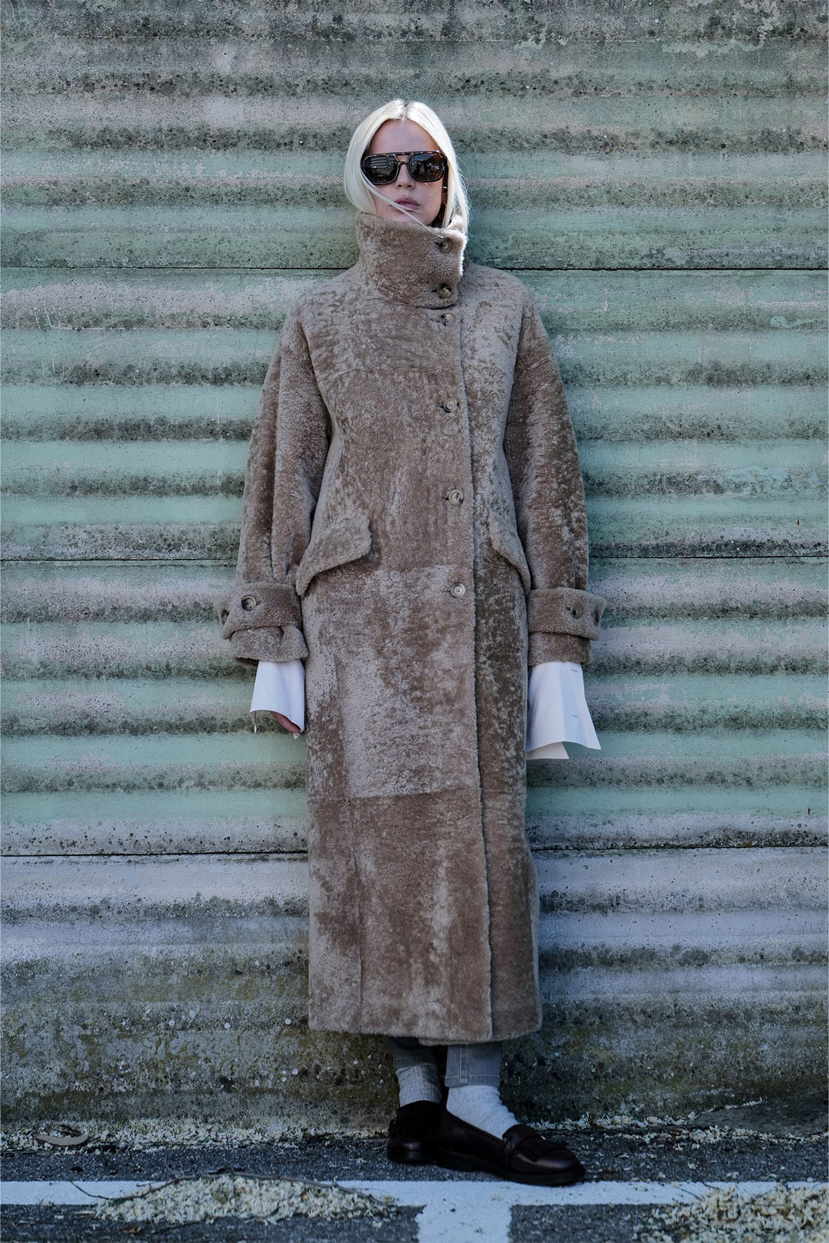 BLANCHA MONTONE Montone lungo donna Blancha light astrakhan merino shearling coat