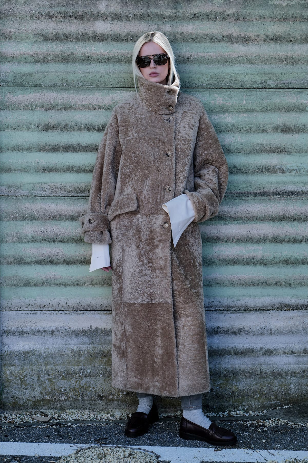 BLANCHA MONTONE Montone lungo donna Blancha light astrakhan merino shearling coat