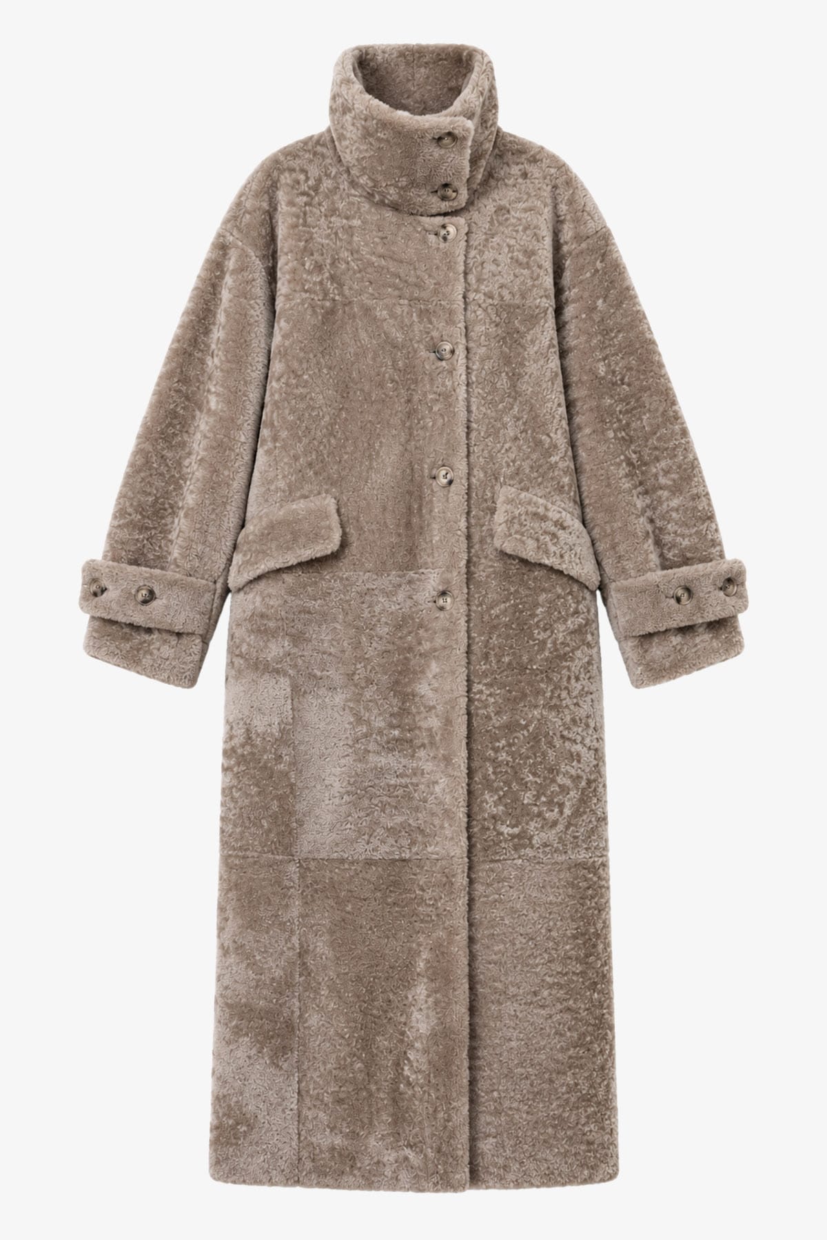 BLANCHA MONTONE NOCCIOLA / 36 Montone lungo donna Blancha light astrakhan merino shearling coat