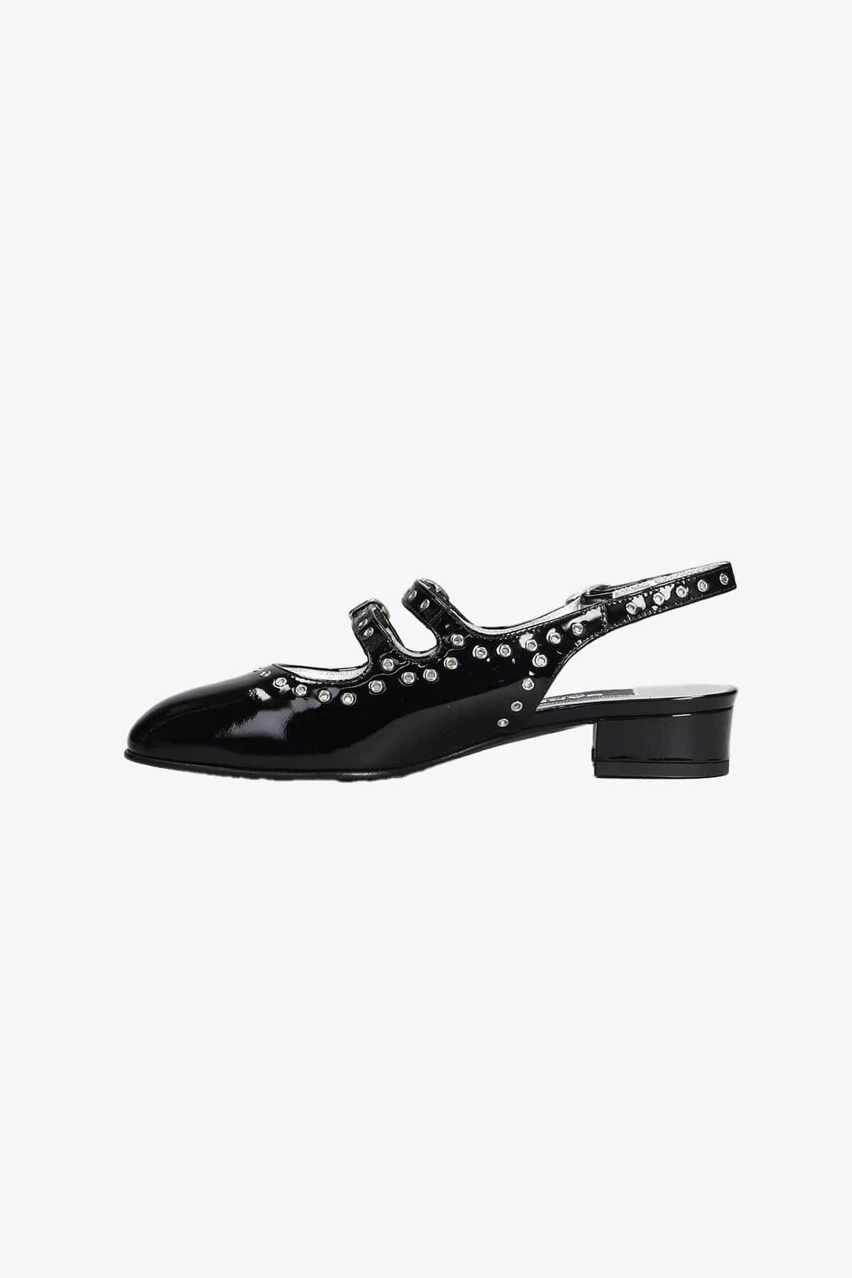 CAREL CALZATURE  Scarpa Slingback Nera Borchiata Carel