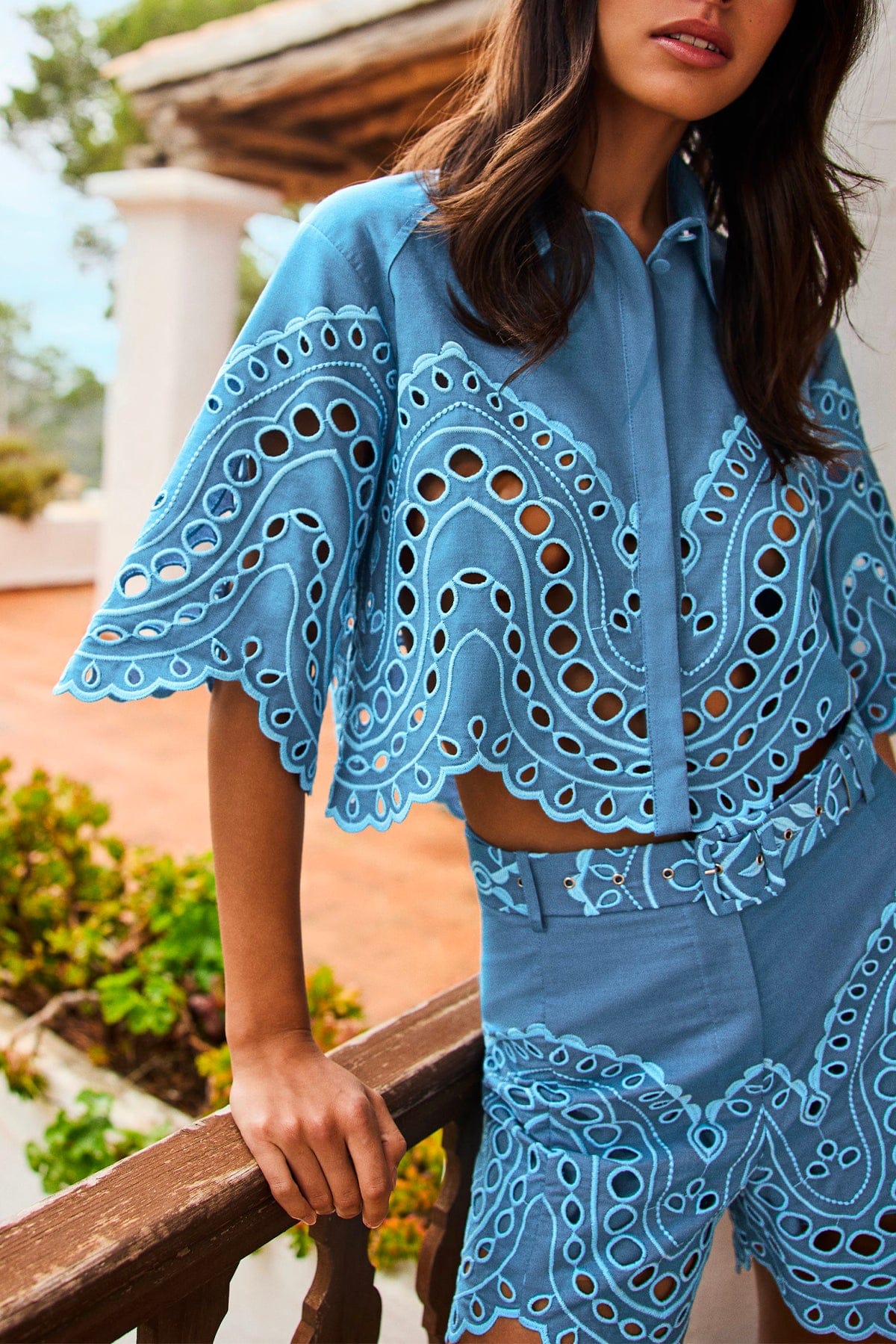 CHARO RUIZ BLUSA AZZURRO SEALACE / XXS Blouse storm Charo Ruiz Ibiza