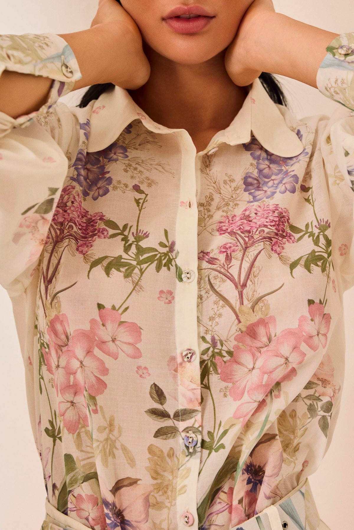 CHARO RUIZ BLUSA CREMA FANTASIA / XXS Blouse Aster Charo Ruiz