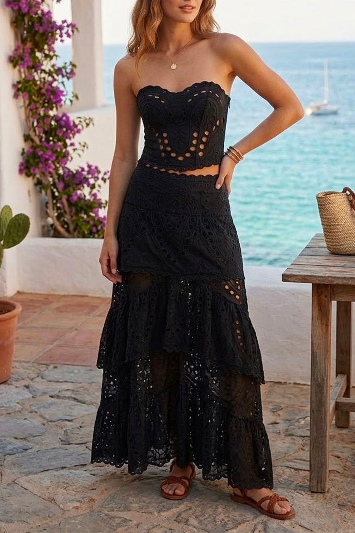 CHARO RUIZ GONNA  NERO / XXS Long Skirt Serza Charo Ruiz