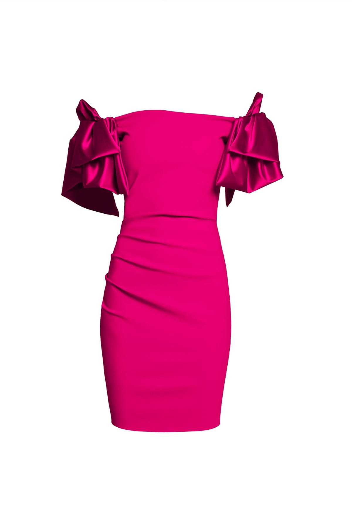 CHIARA BONI ABITO  FUXIA / 36 Abito elegante pesca Okura Chiara Boni