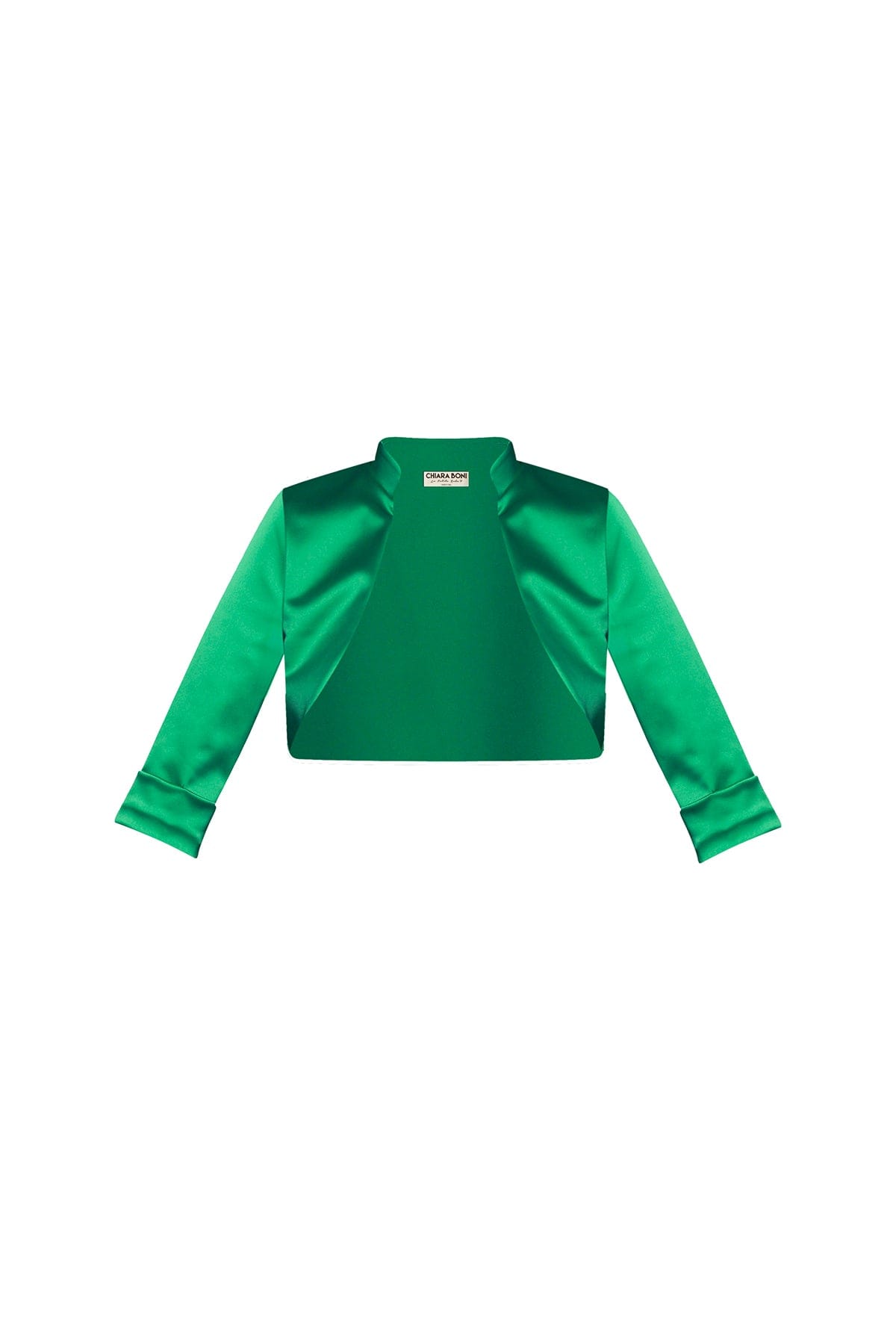 CHIARA BONI GIACCA  VERDE SMERALDO / 36 Giacca in raso verde donna Chiara Boni Amatista