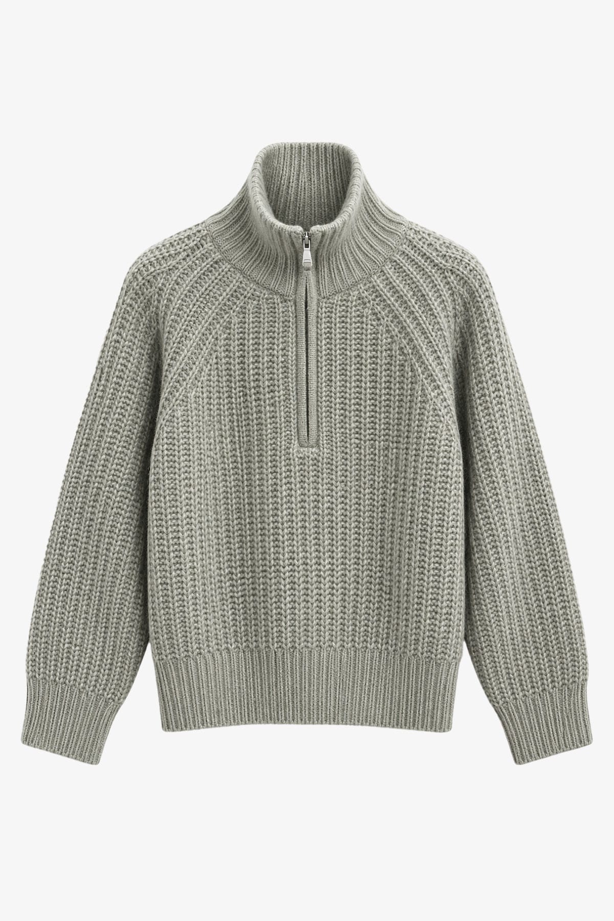 Colzani Boutique MAGLIA-CANOTTIERA-TOP  VERDE TIFFANY / XXS Maglione con zip in seta e cashmere Allude