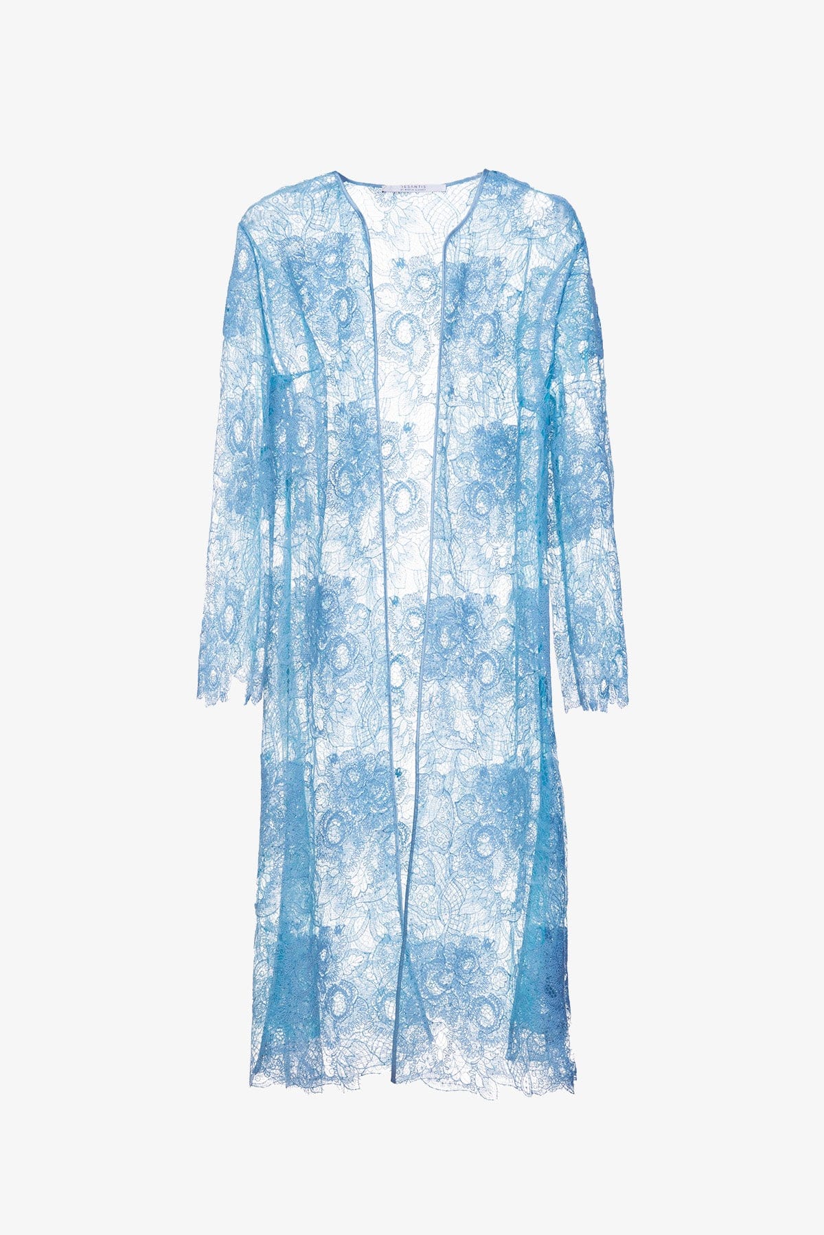 DESANTIS SOPRABITO-IMPERMEABILE  AZZURRO / 36 Spolverino ricamato donna De Santis SP 919