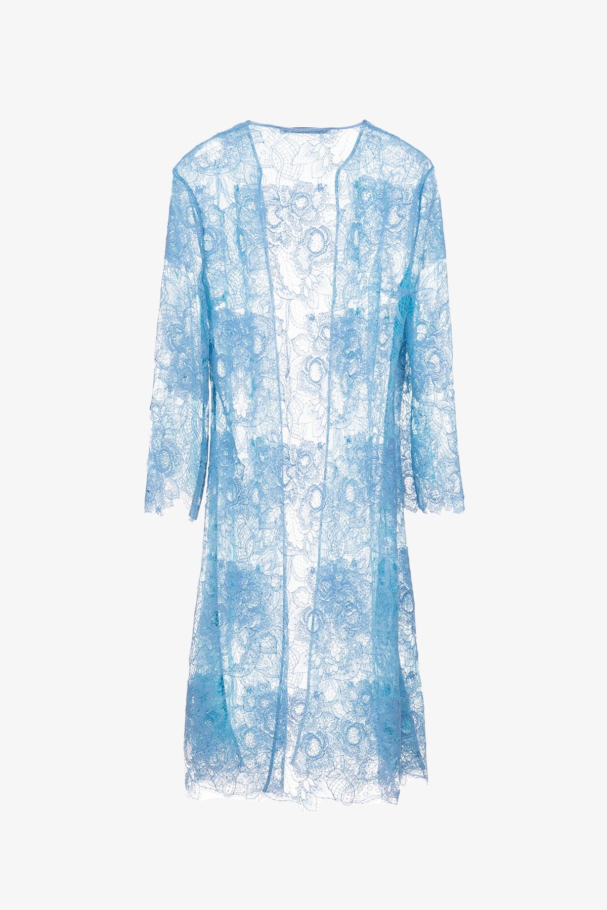 DESANTIS SOPRABITO-IMPERMEABILE  AZZURRO / 36 Spolverino ricamato donna De Santis SP 919