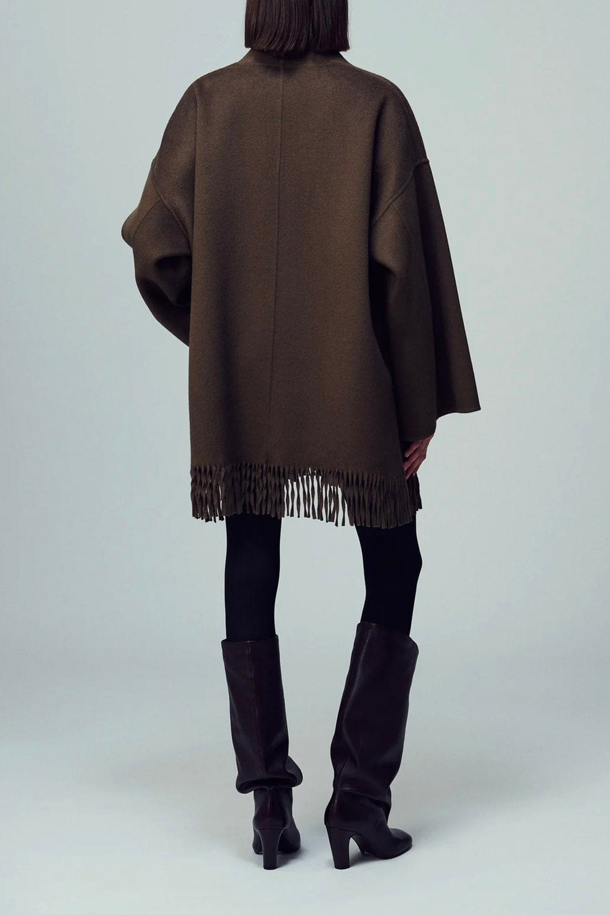 DYNAMIS STUDIO FOULARD-SCIARPA-NASTRO  Sciarpa marrone con frange The Dynamis Studio Lyon