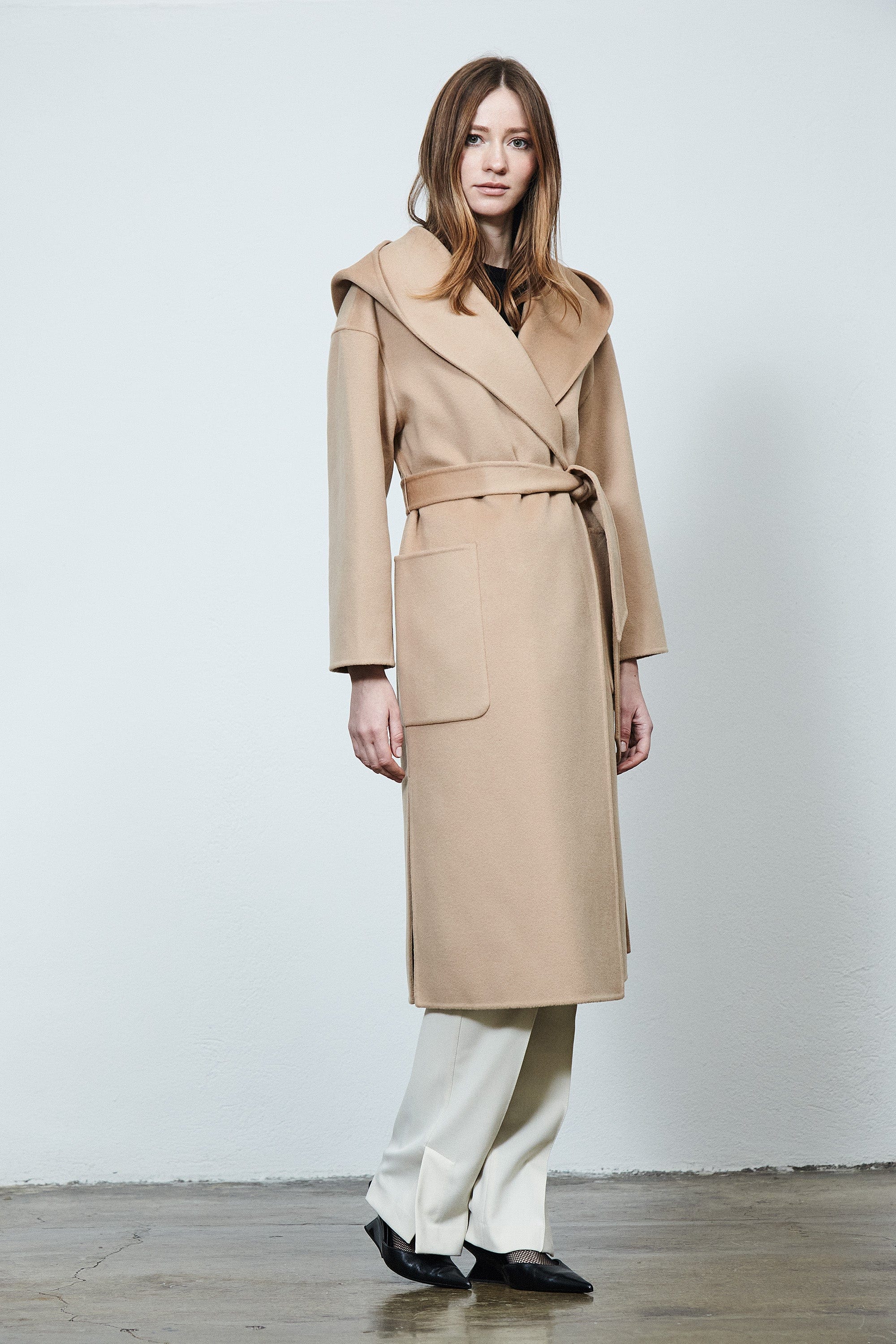 DYNAMIS STUDIO MANTELLO-MANTELLA  BEIGE DESERTO / 38 Cappotto in Lana Donna Fargo Deserto