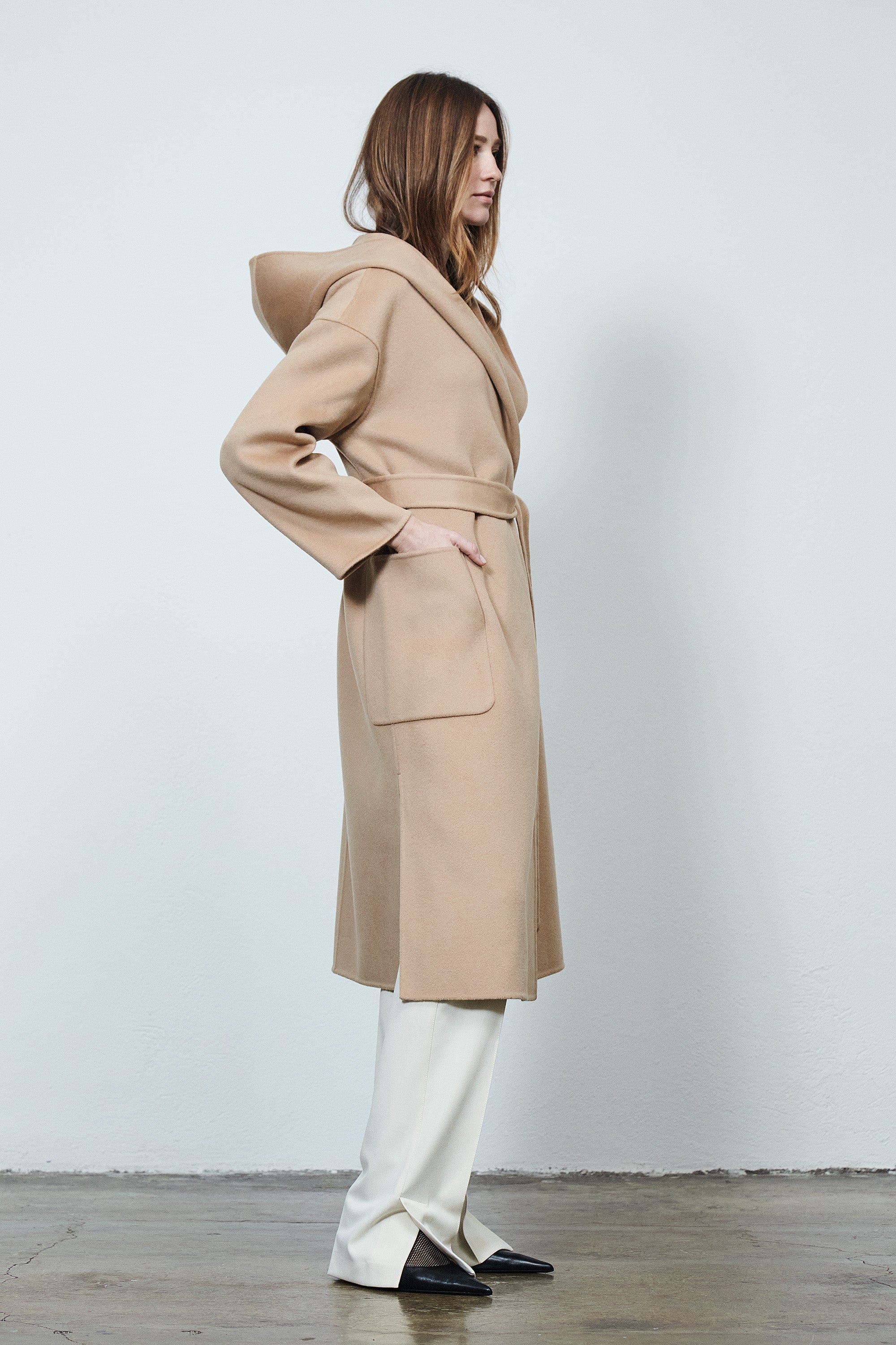 DYNAMIS STUDIO MANTELLO-MANTELLA  BEIGE DESERTO / 38 Cappotto in Lana Donna Fargo Deserto