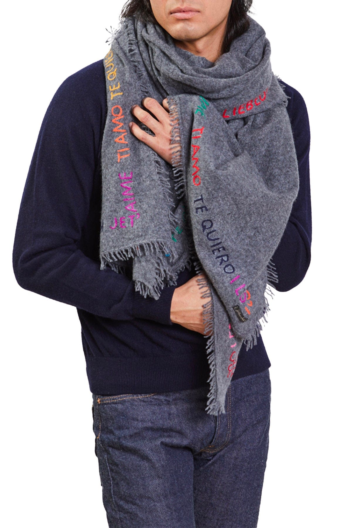 FALIERO SARTI FOULARD-SCIARPA-NASTRO  BLU / UNICA Foulard ricamato donna Faliero Sartoi Te Quiero