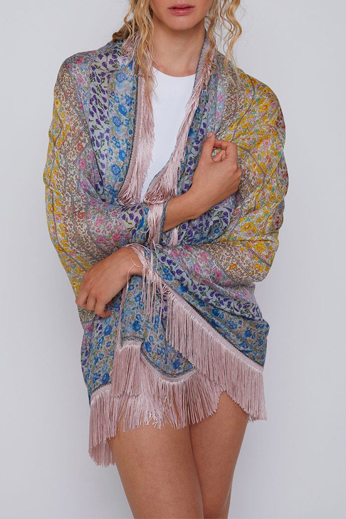 FALIERO SARTI FOULARD-SCIARPA-NASTRO  Foulard donna con frange Faliero Sarti Lety Frangia