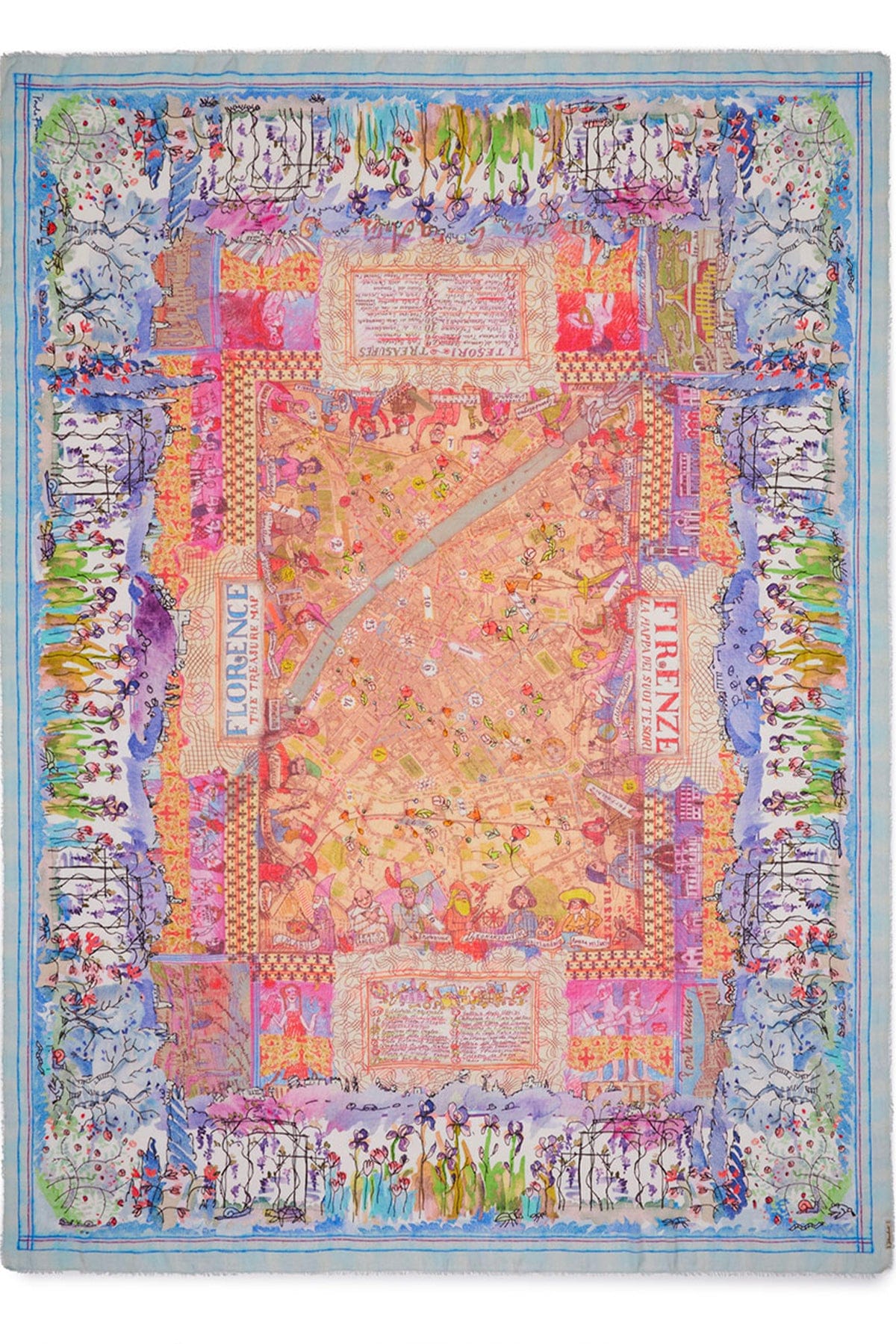 FALIERO SARTI FOULARD-SCIARPA-NASTRO  STAMPA / UNICA Foulard donna Faliero Sarti Florence Map